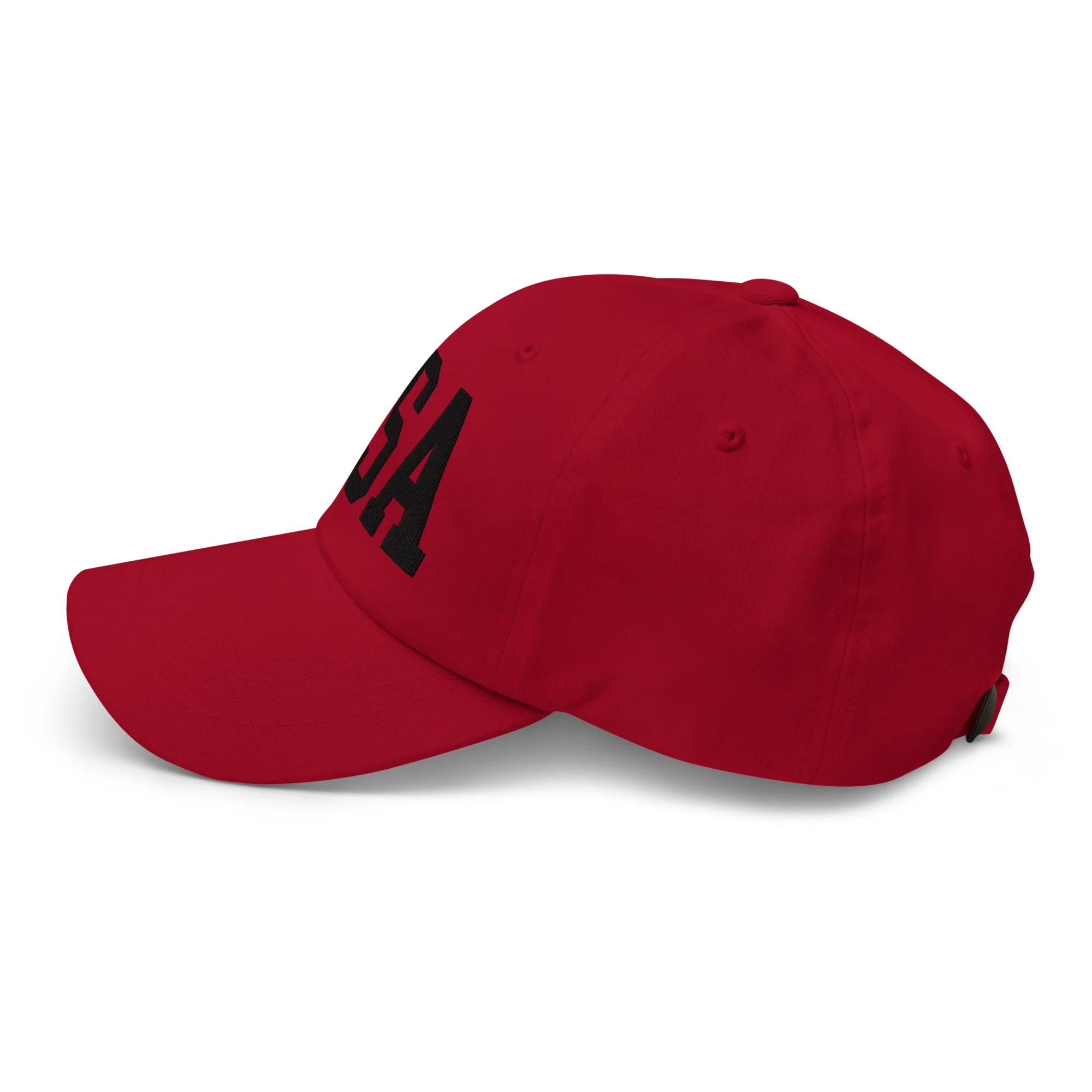 Dad Hat - Black Embroidered 3-D Puff USA Text - Image 25