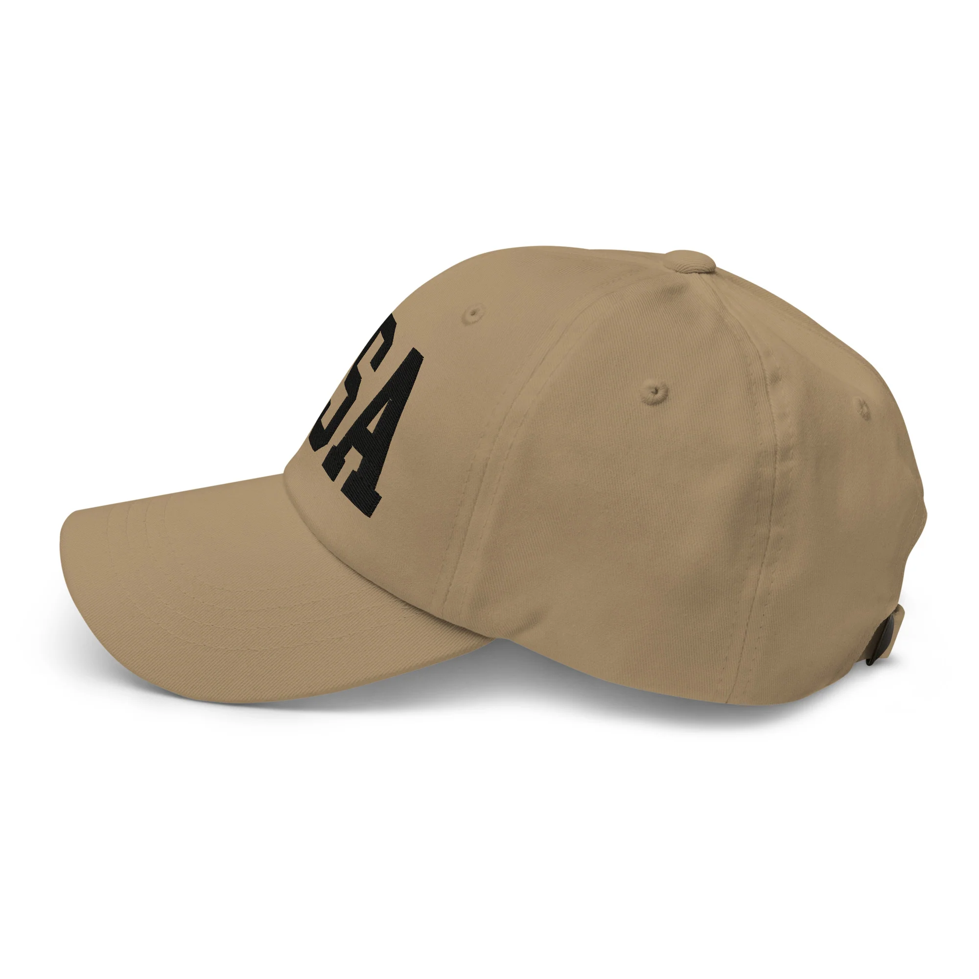 Dad Hat - Black Embroidered 3-D Puff USA Text - Image 49