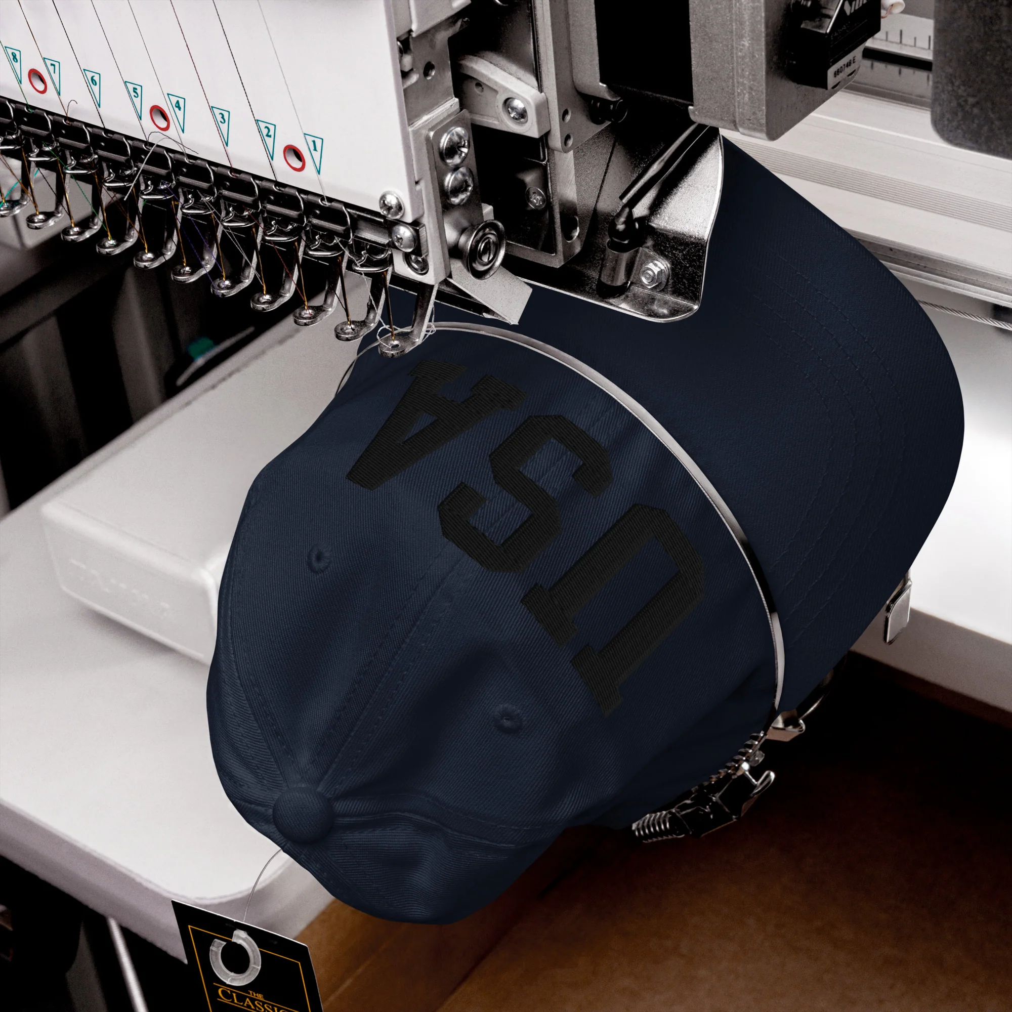 Dad Hat - Black Embroidered 3-D Puff USA Text - Image 5