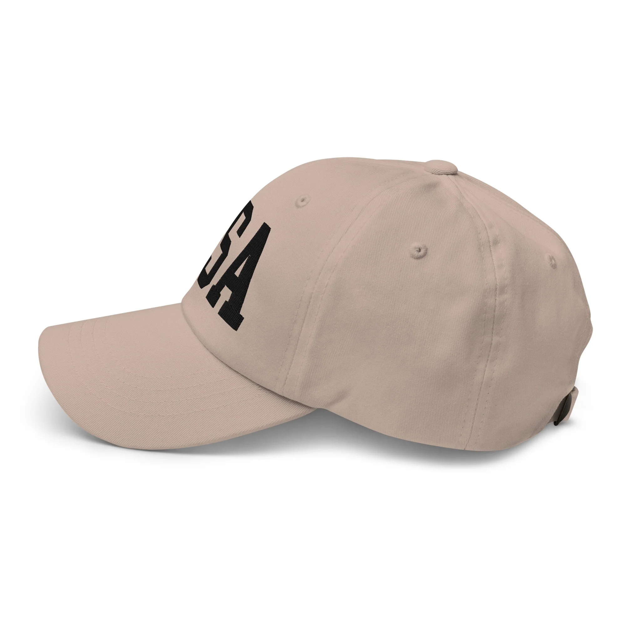 Dad Hat - Black Embroidered 3-D Puff USA Text - Image 55