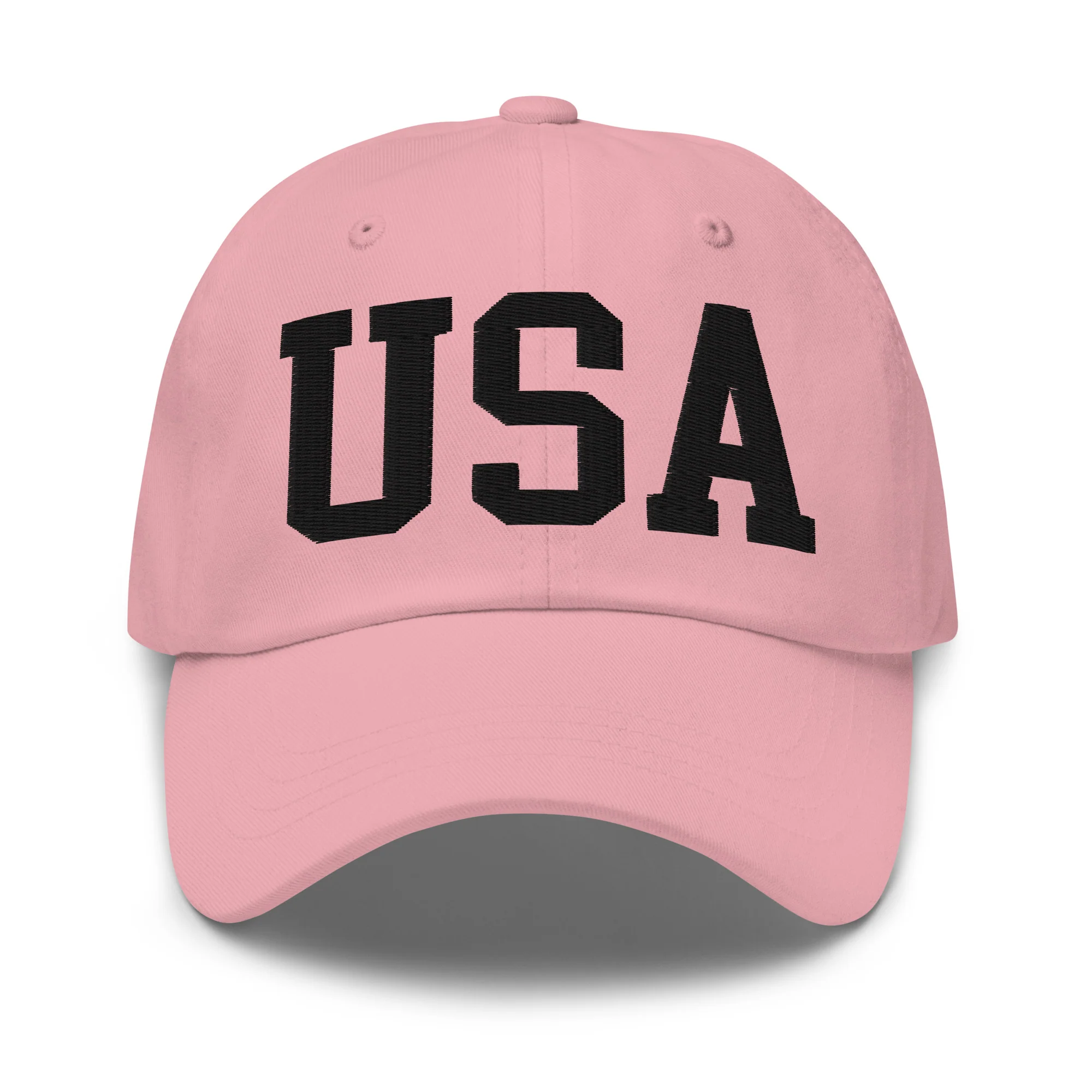 Dad Hat - Black Embroidered 3-D Puff USA Text - Image 58