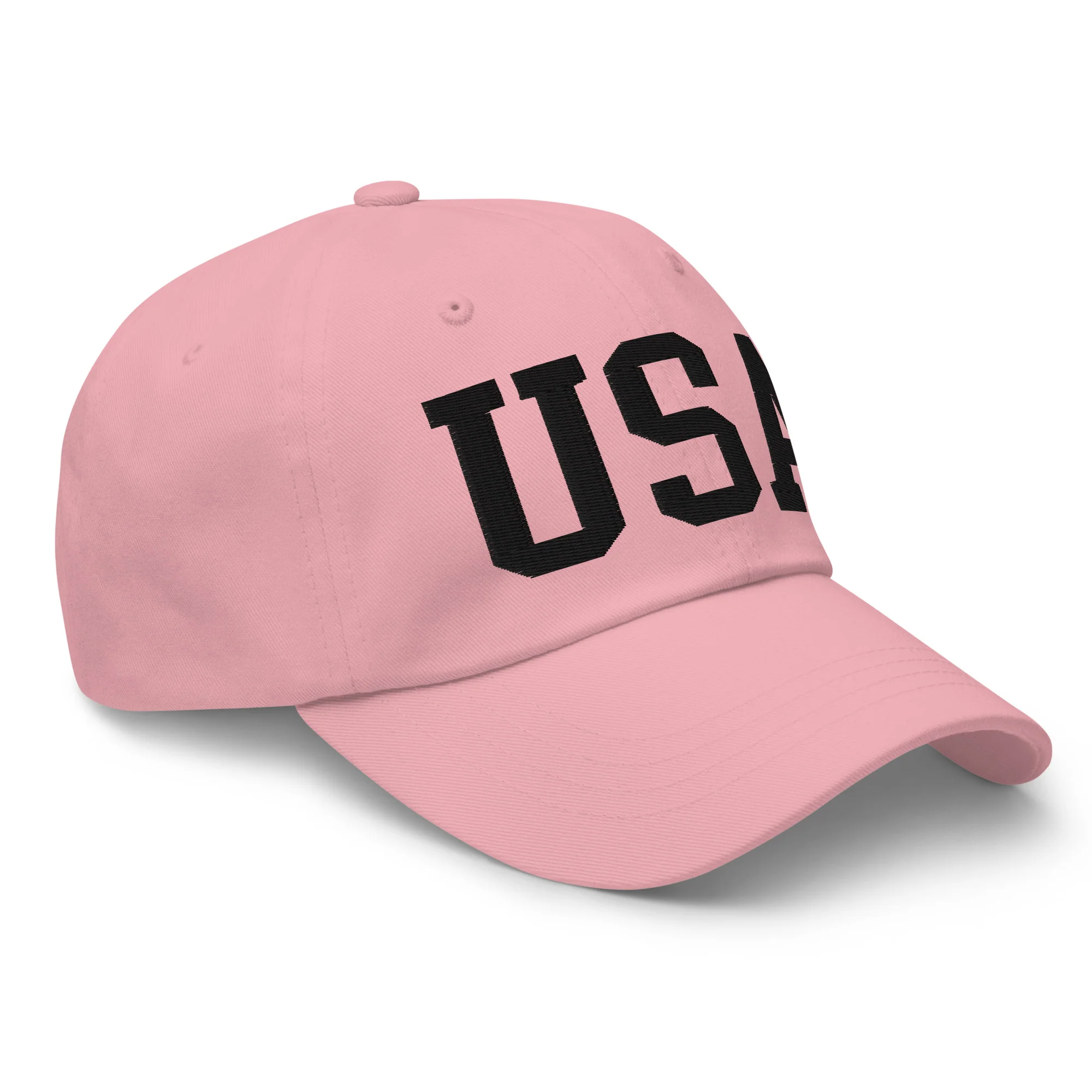 Dad Hat - Black Embroidered 3-D Puff USA Text - Image 60