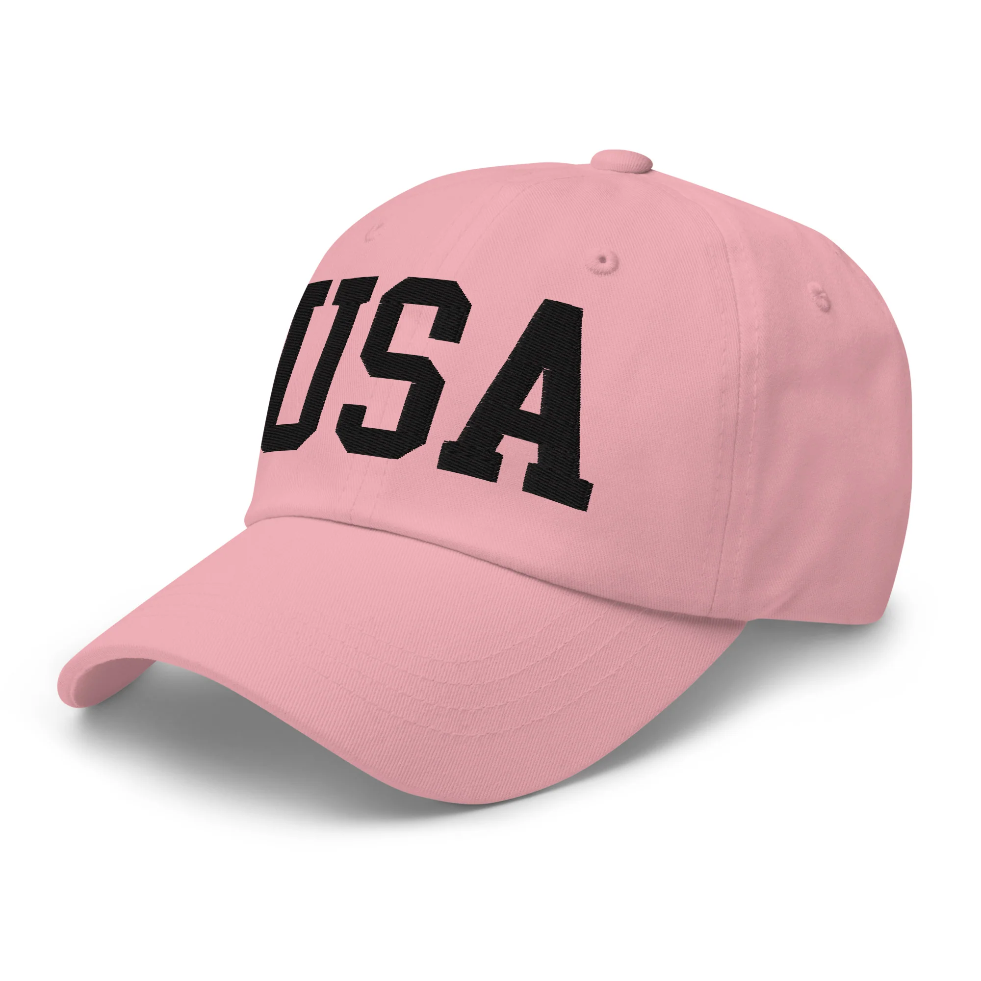 Dad Hat - Black Embroidered 3-D Puff USA Text - Image 62