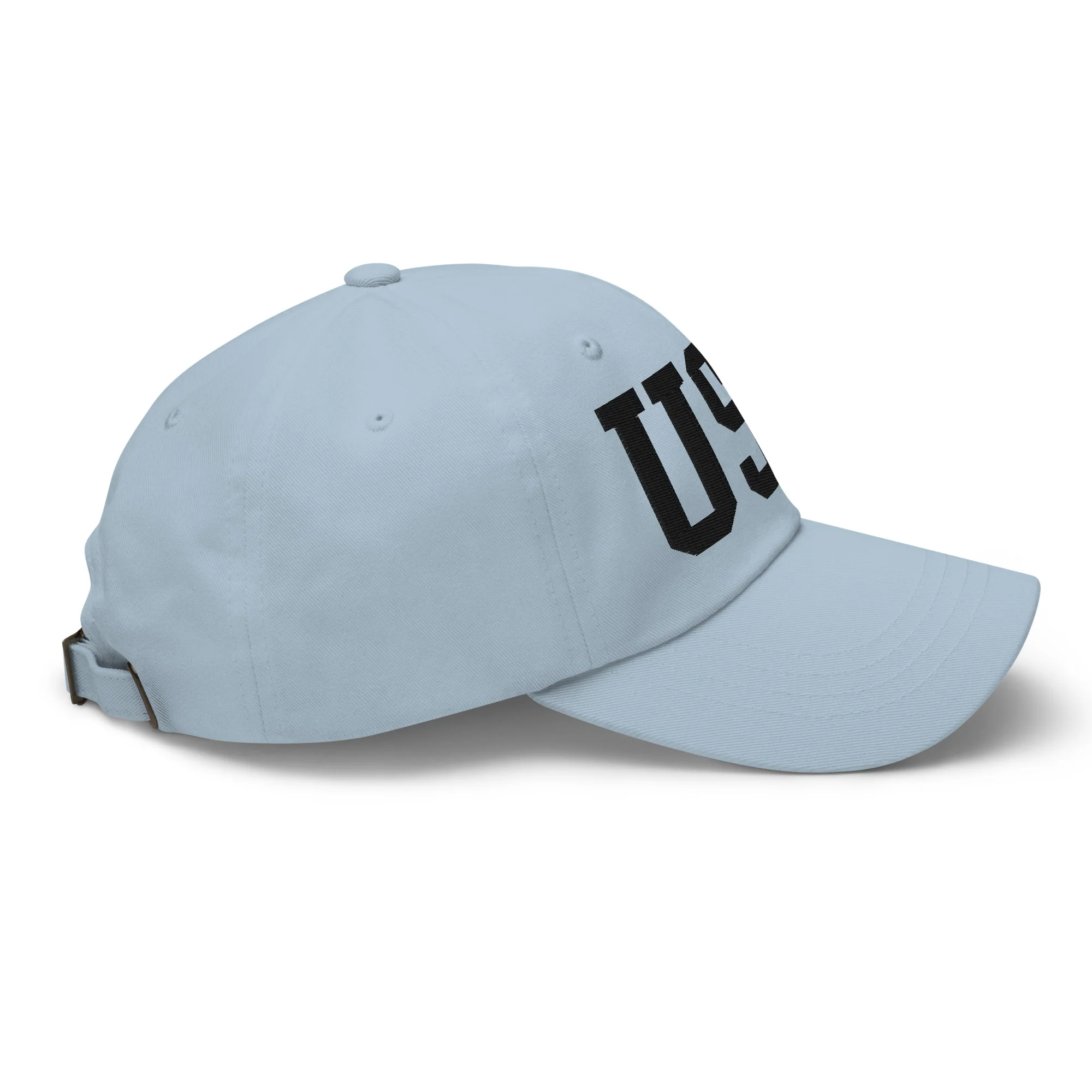 Dad Hat - Black Embroidered 3-D Puff USA Text - Image 65