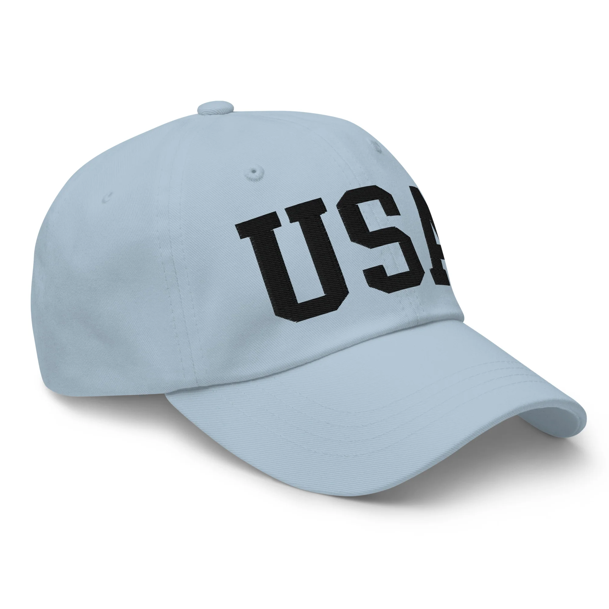 Dad Hat - Black Embroidered 3-D Puff USA Text - Image 66