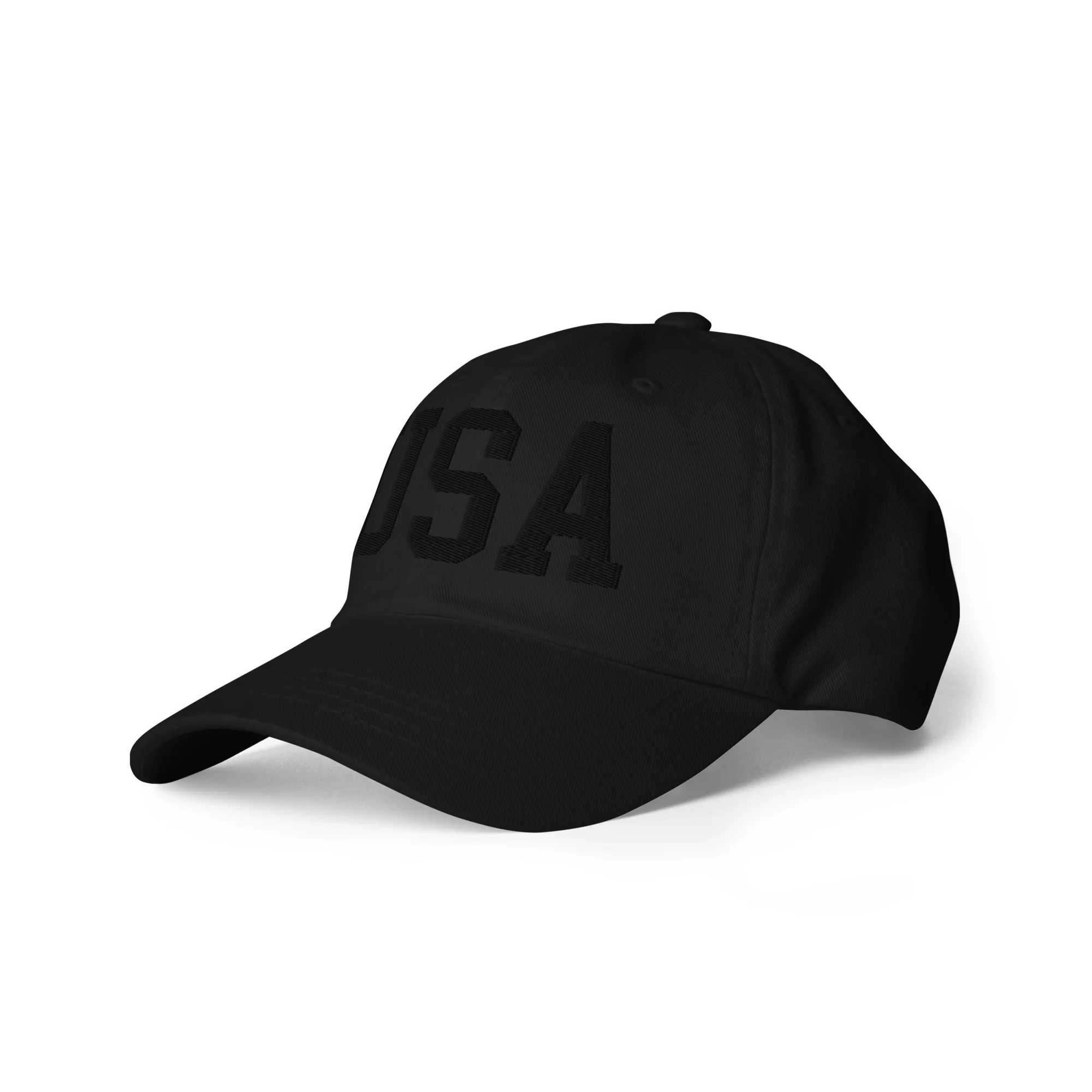 Dad Hat - Black Embroidered 3-D Puff USA Text - Image 7