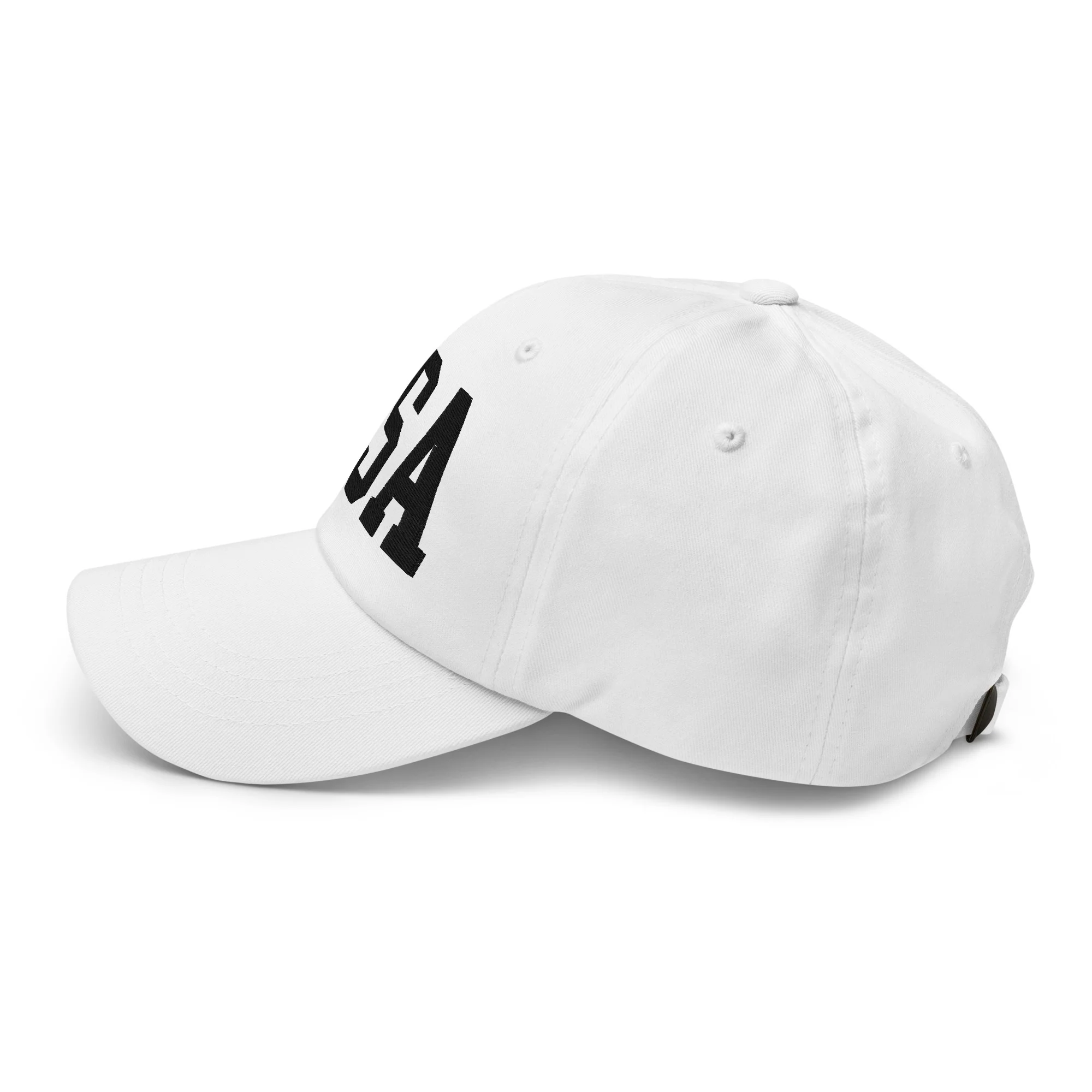 Dad Hat - Black Embroidered 3-D Puff USA Text - Image 73