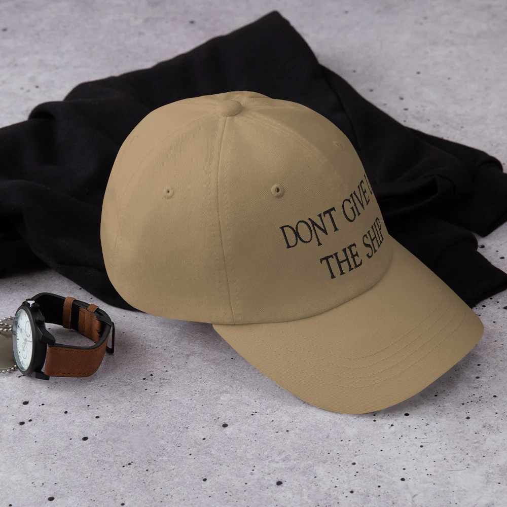 Dad Hat - Dont Give Up The Ship (Black Embroidered) - Image 12