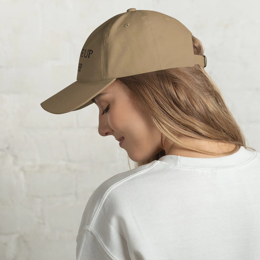 Dad Hat - Dont Give Up The Ship (Black Embroidered) - Image 6