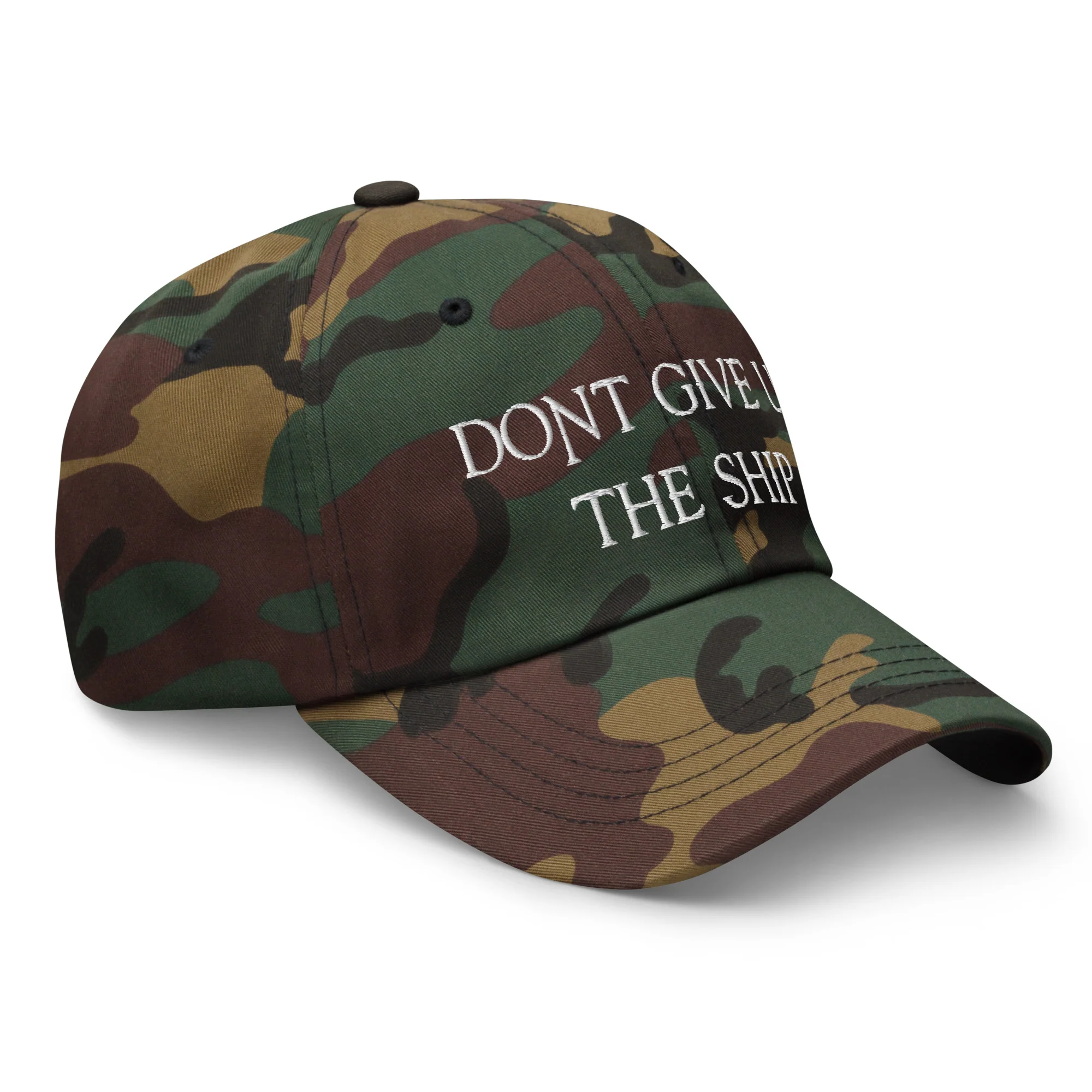 Dad Hat - Dont Give Up The Ship (White Embroidered) - Image 40