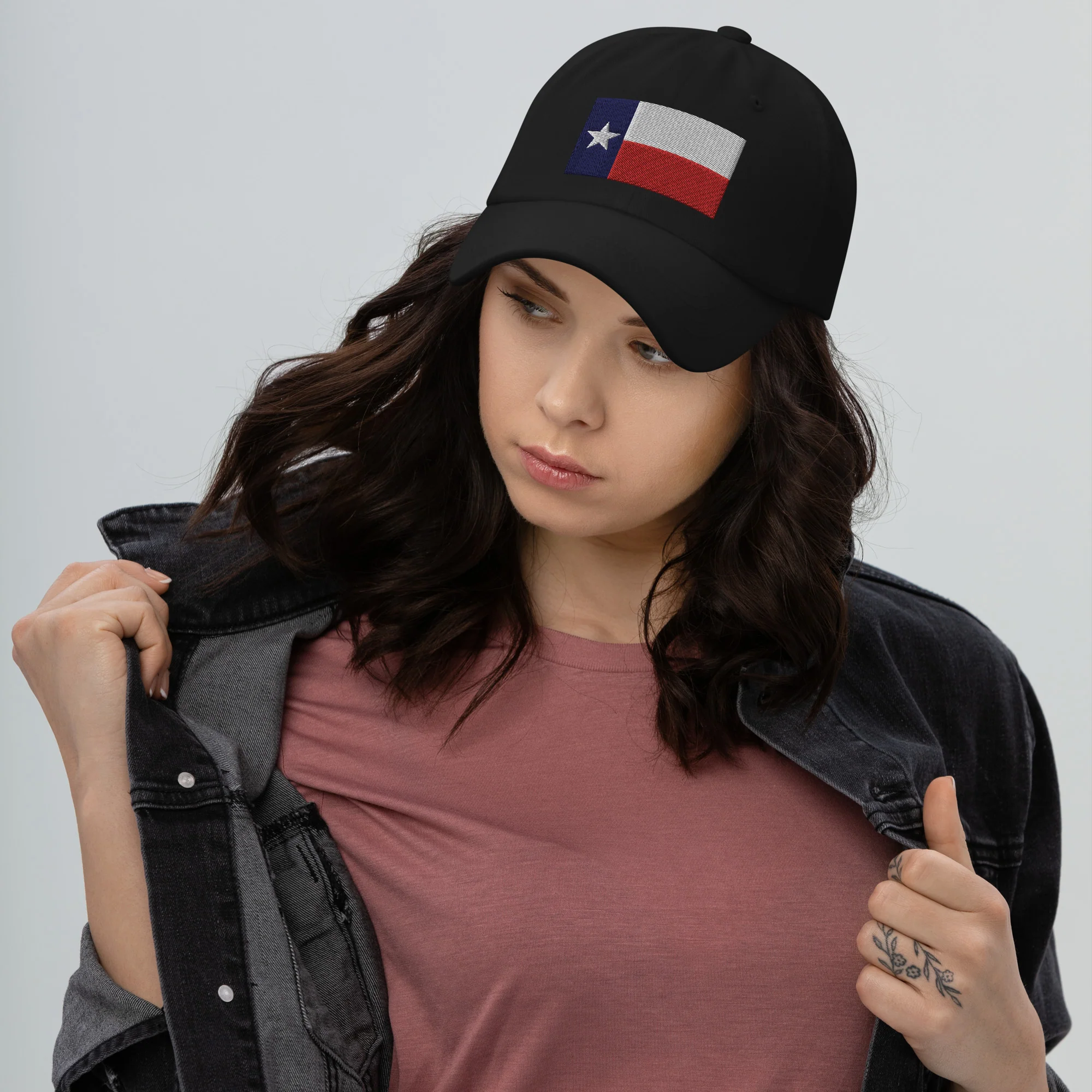 Dad Hat - Texas State Flag (Embroidered Flag) - Image 8