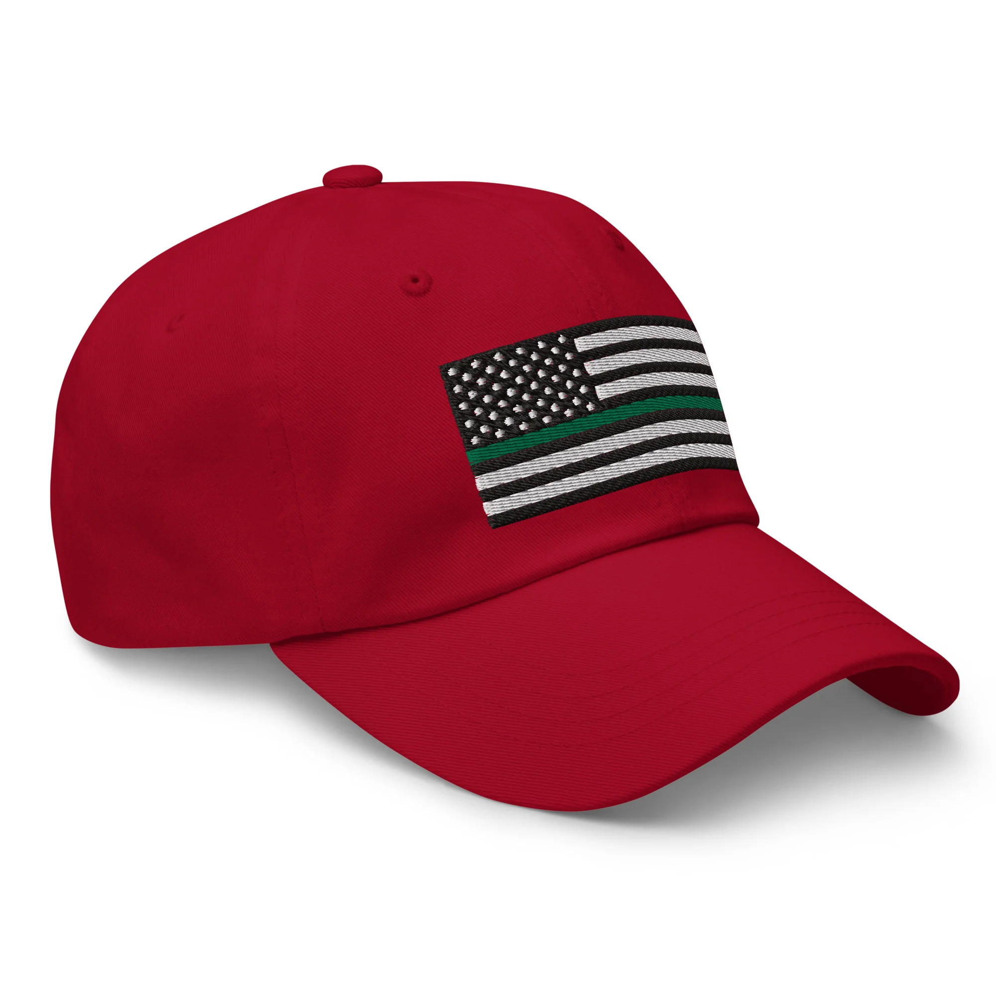 Dad Hat - Thin Green Line Flag (Embroidered Flag) - Image 29