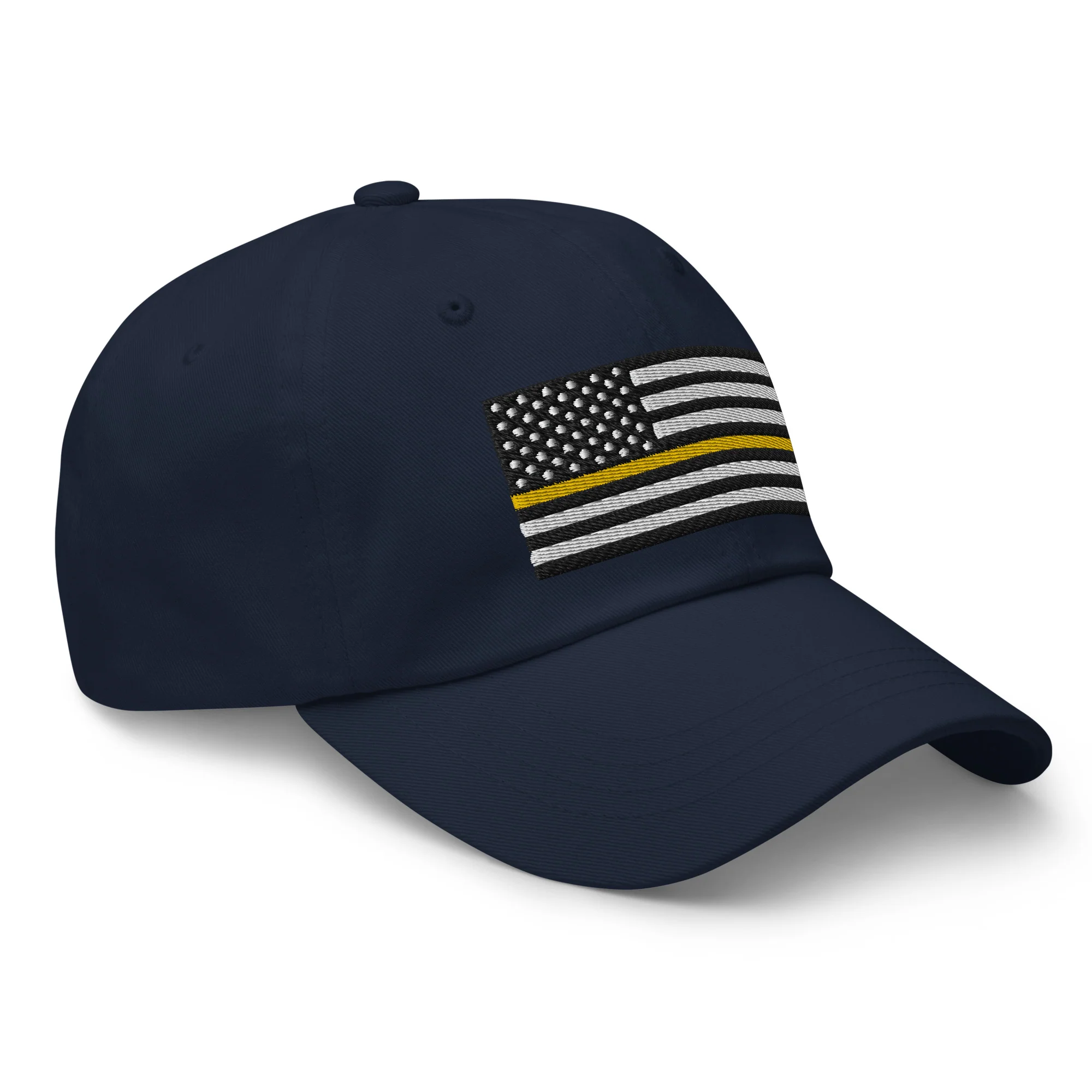 Dad Hat - Thin Yellow Line Flag (Embroidered Flag) - Image 23