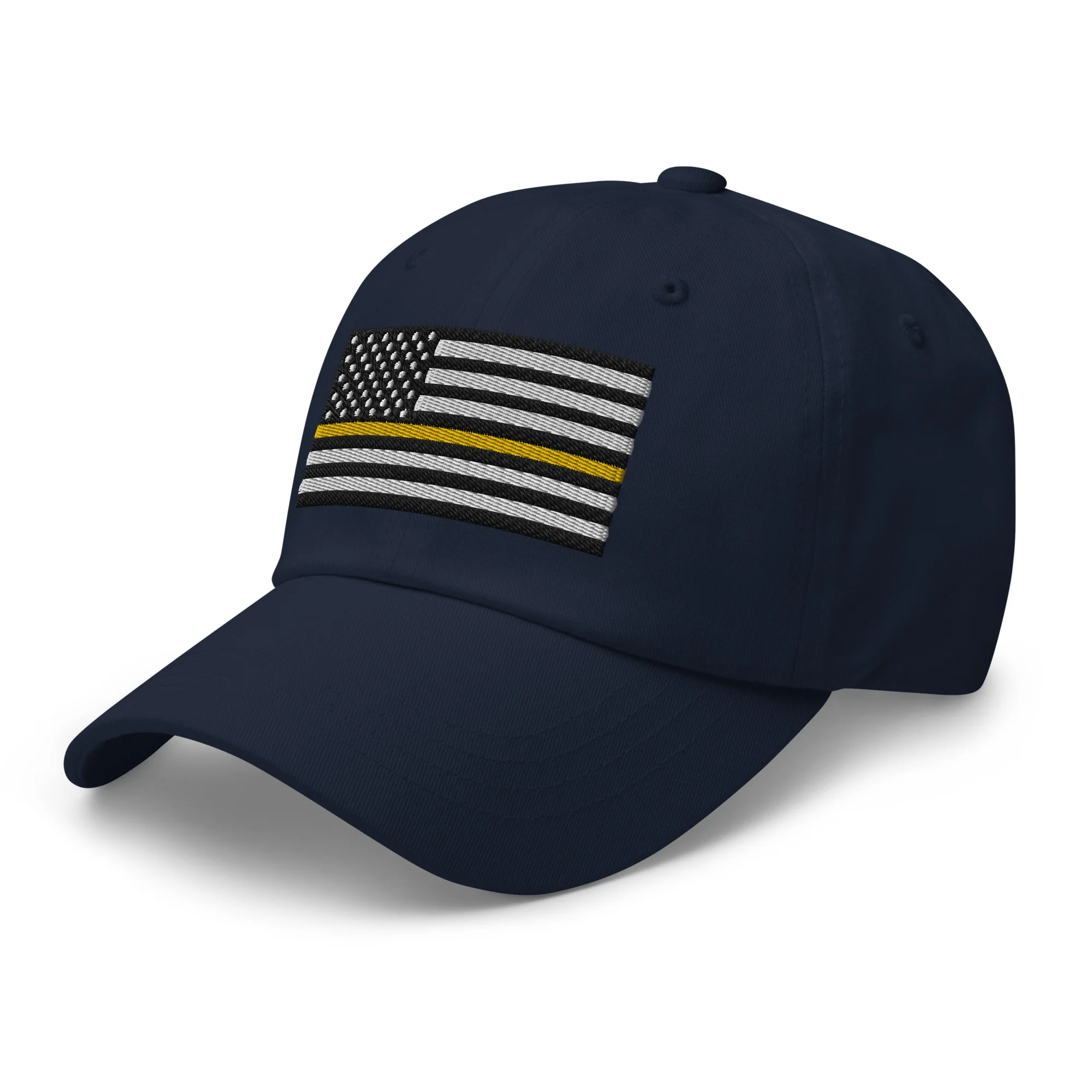 Dad Hat - Thin Yellow Line Flag (Embroidered Flag) - Image 24