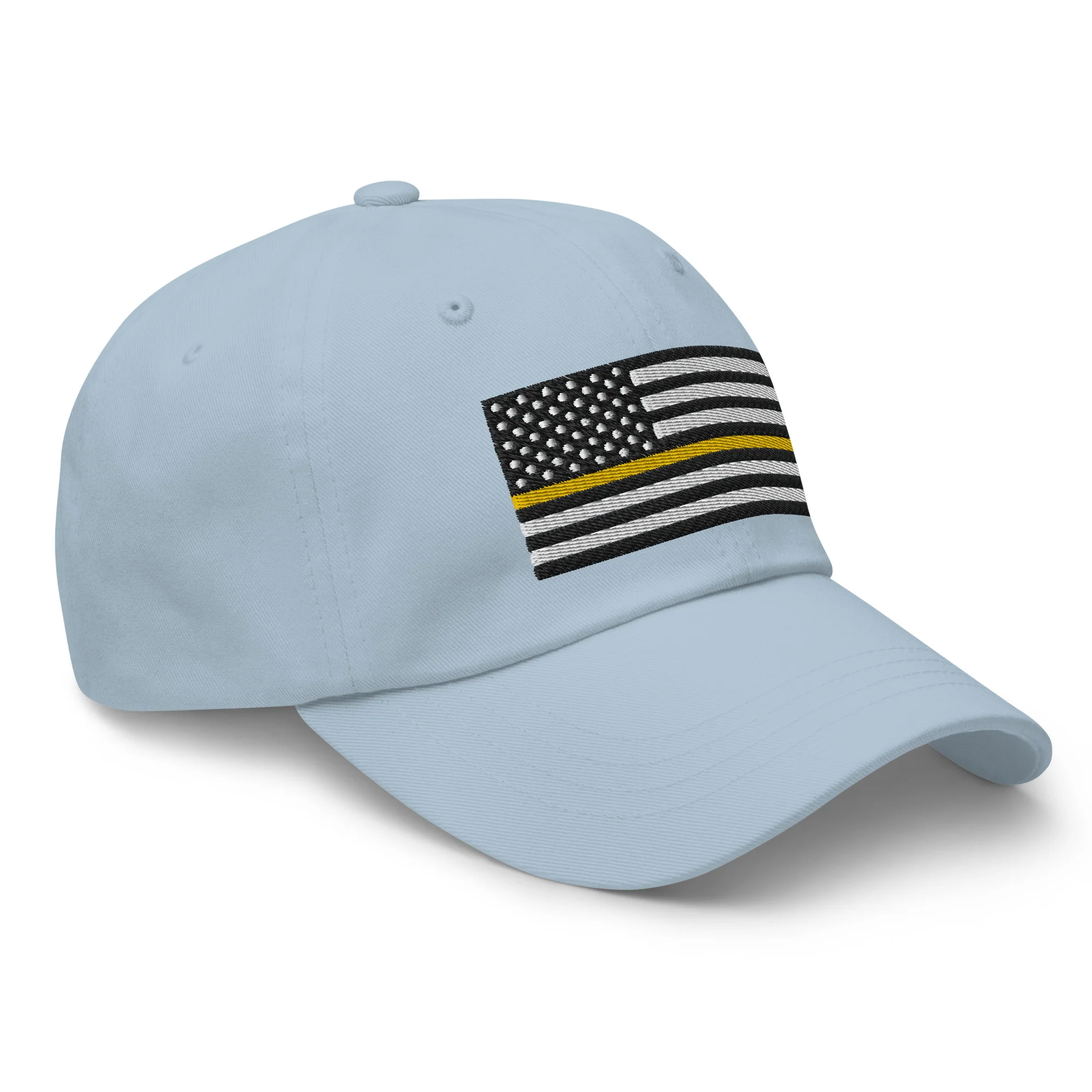 Dad Hat - Thin Yellow Line Flag (Embroidered Flag) - Image 47