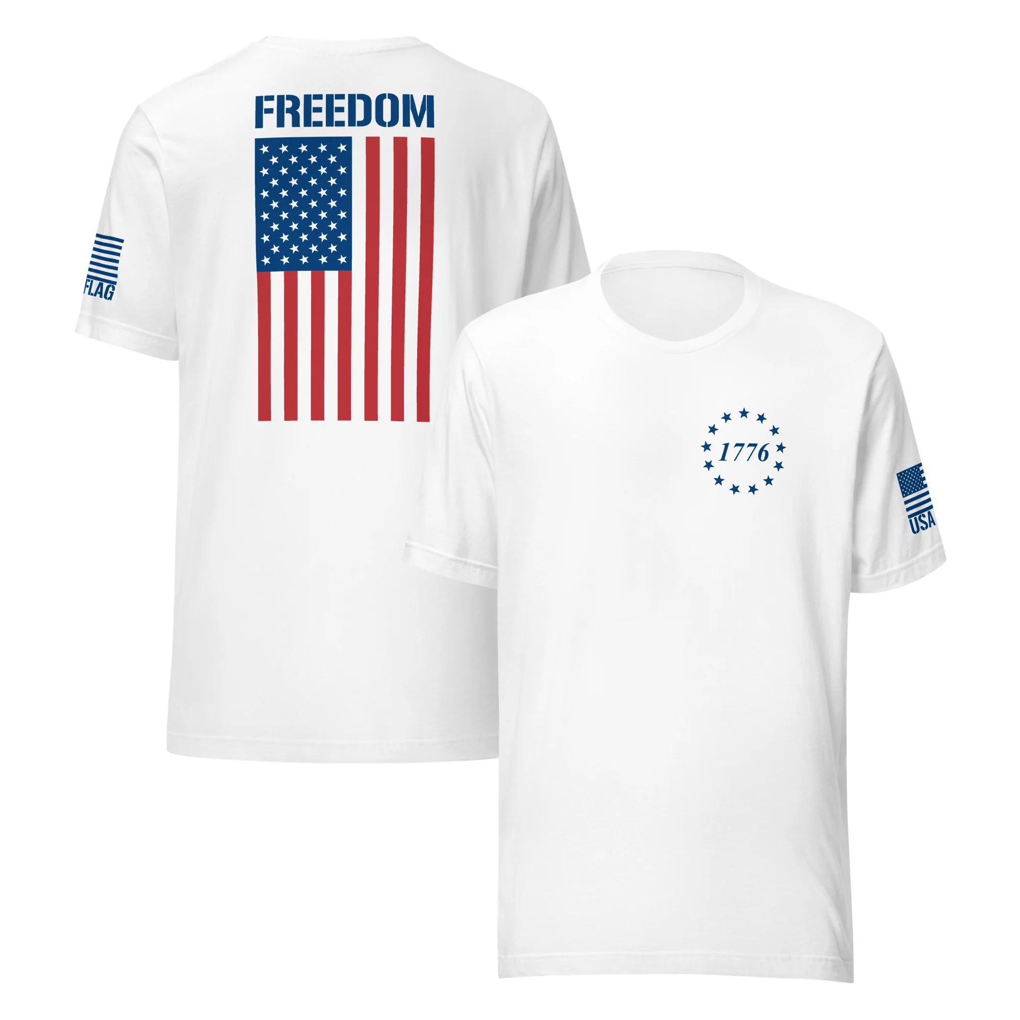 50-Star American Flag T-Shirt | Durable & Vibrant | DTF Printing - Image 2