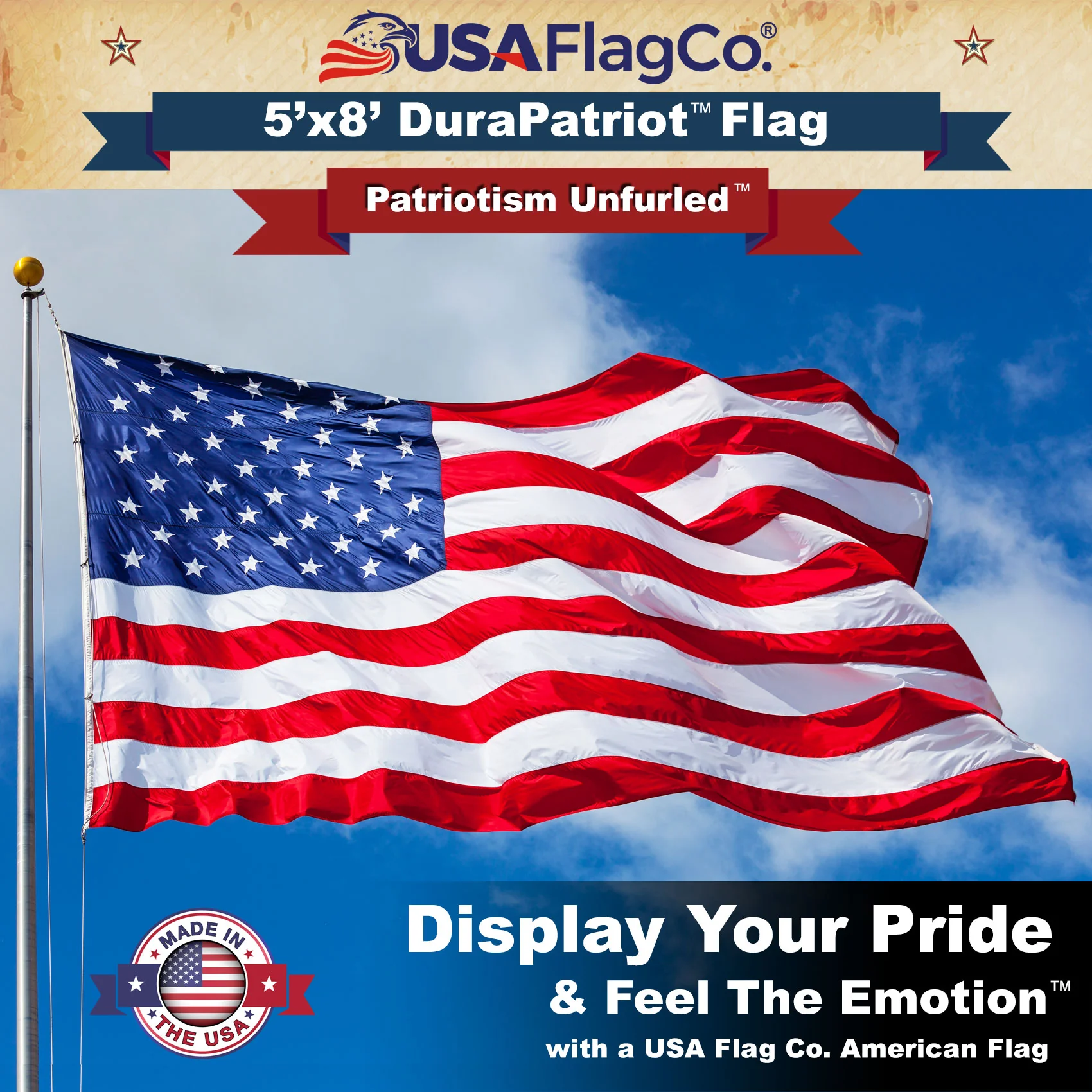 DuraPatriot™ 5x8 American Flag - Image 7