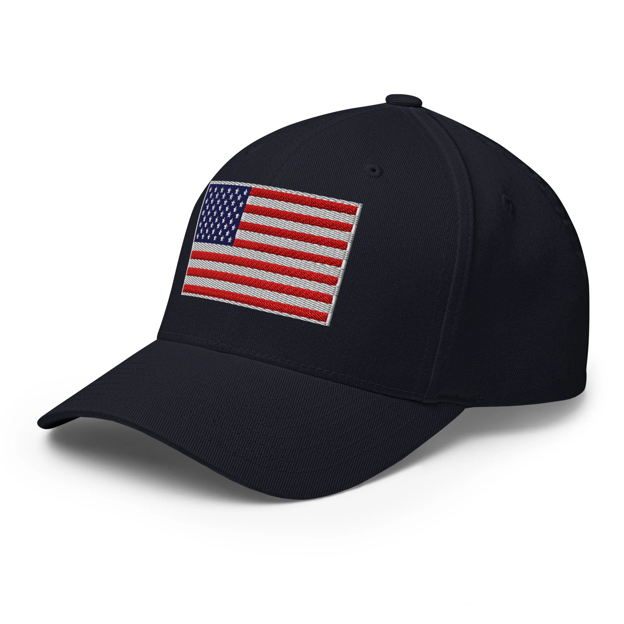 Stretch Fit Cap | Fully Embroidered American Flag Hat - Image 11