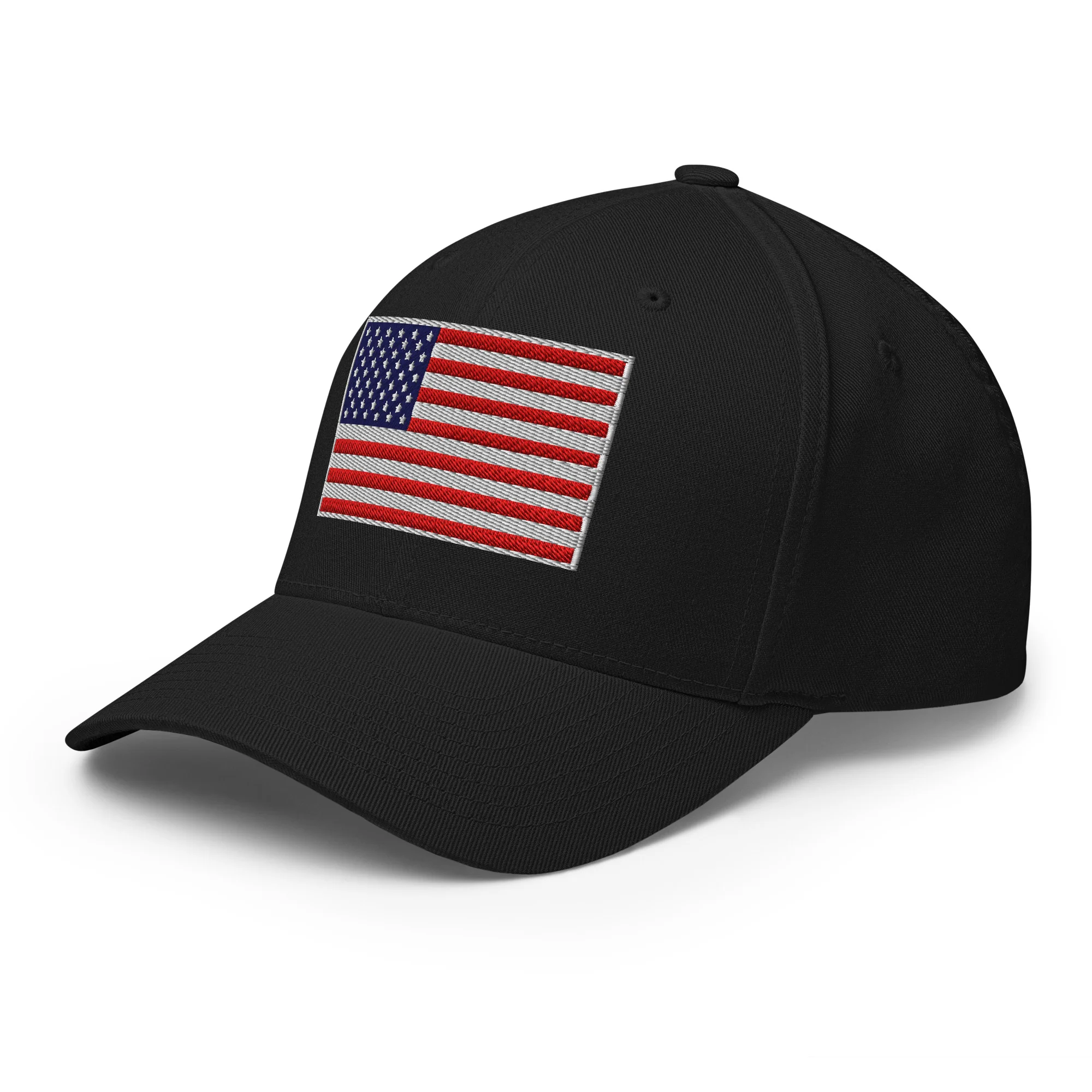 Stretch Fit Cap | Fully Embroidered American Flag Hat - Image 17