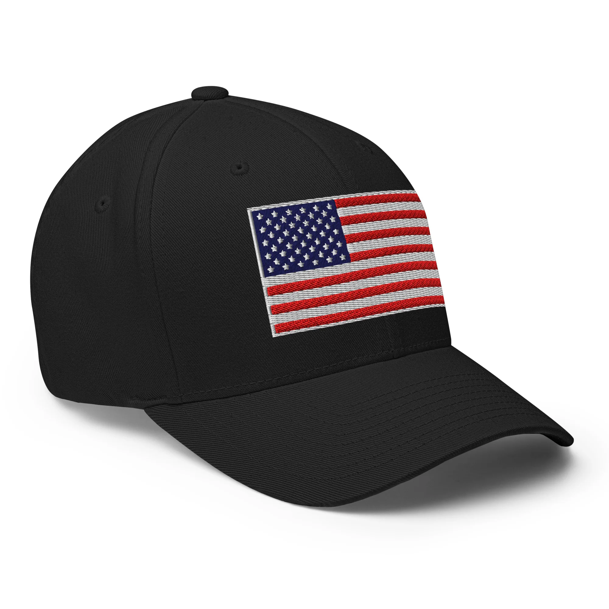 Stretch Fit Cap | Fully Embroidered American Flag Hat - Image 19