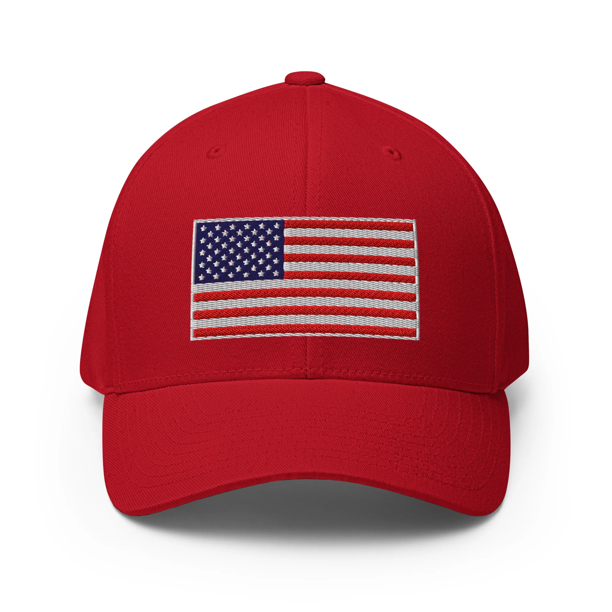 Stretch Fit Cap | Fully Embroidered American Flag Hat - Image 28