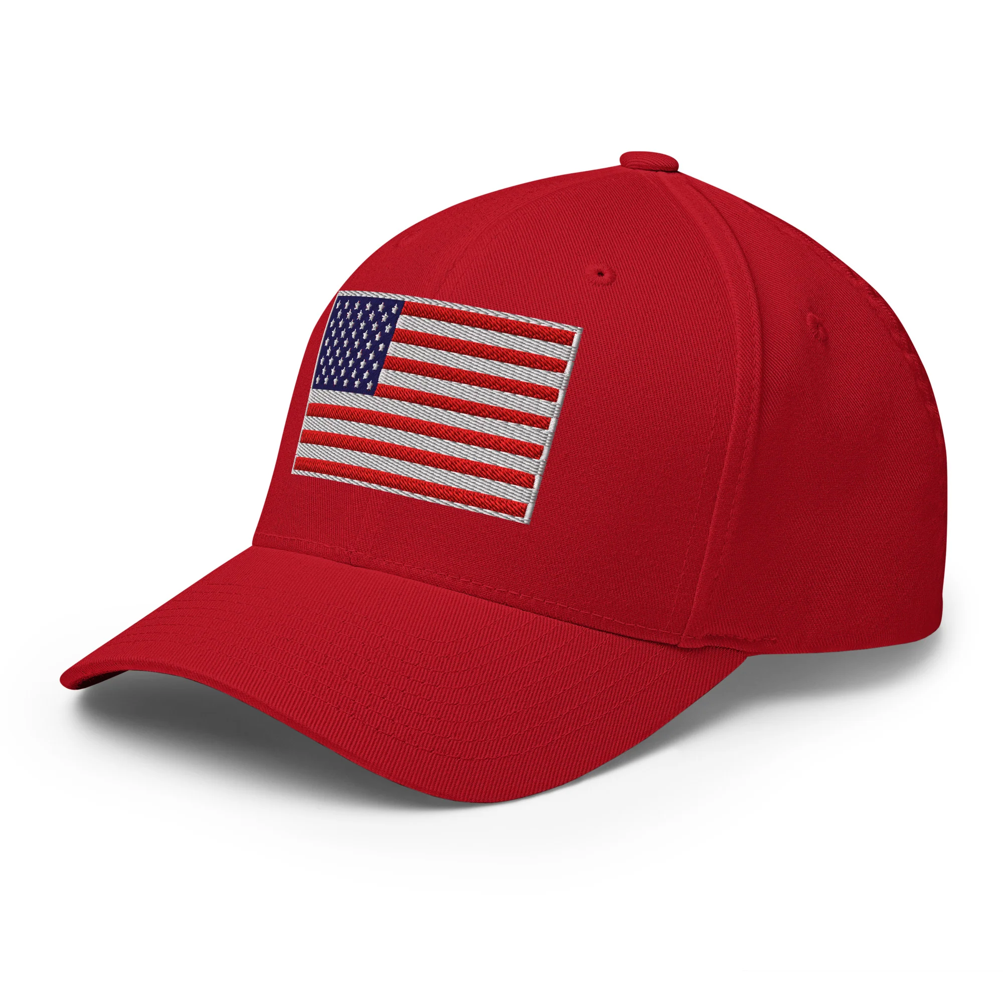 Stretch Fit Cap | Fully Embroidered American Flag Hat - Image 31