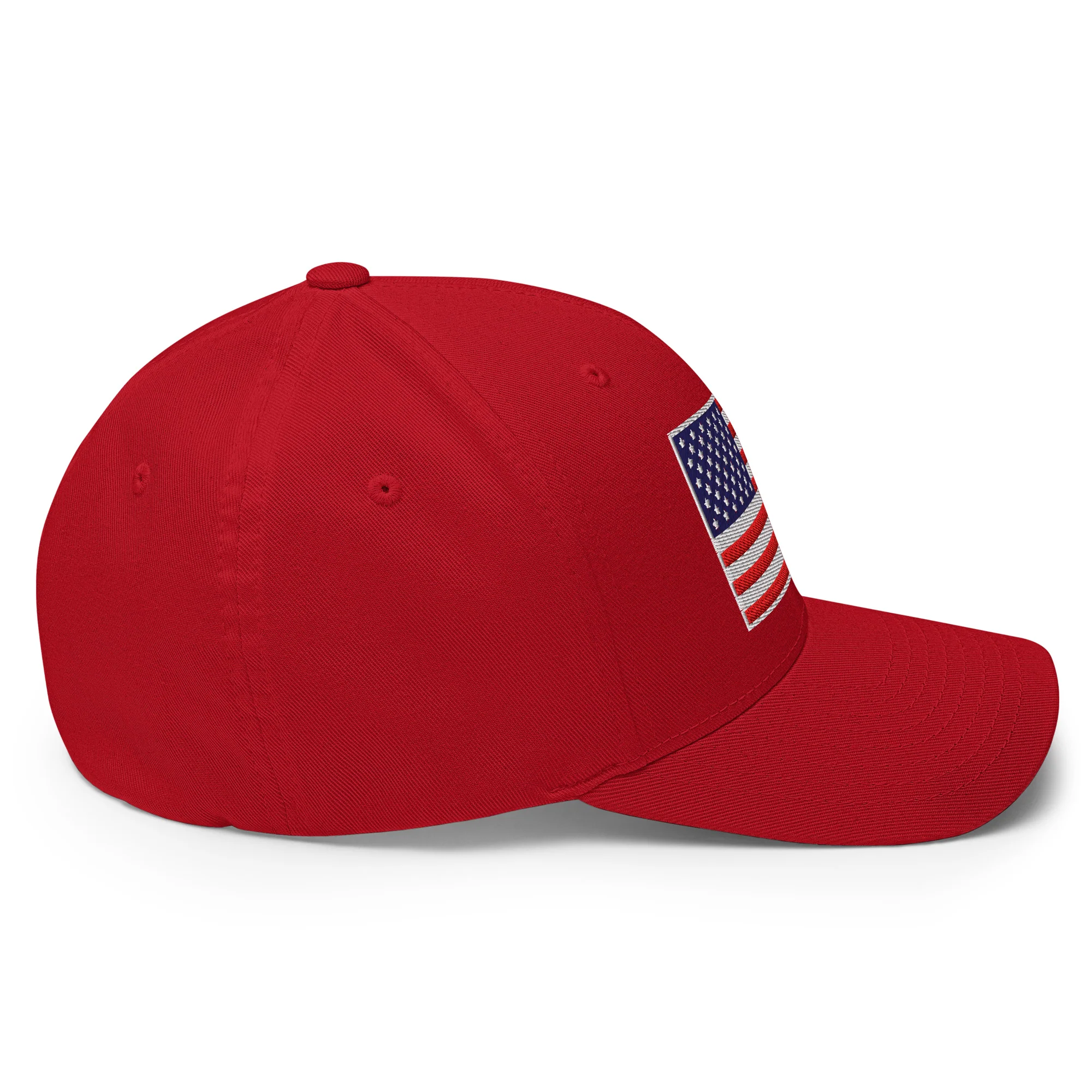 Stretch Fit Cap | Fully Embroidered American Flag Hat - Image 32