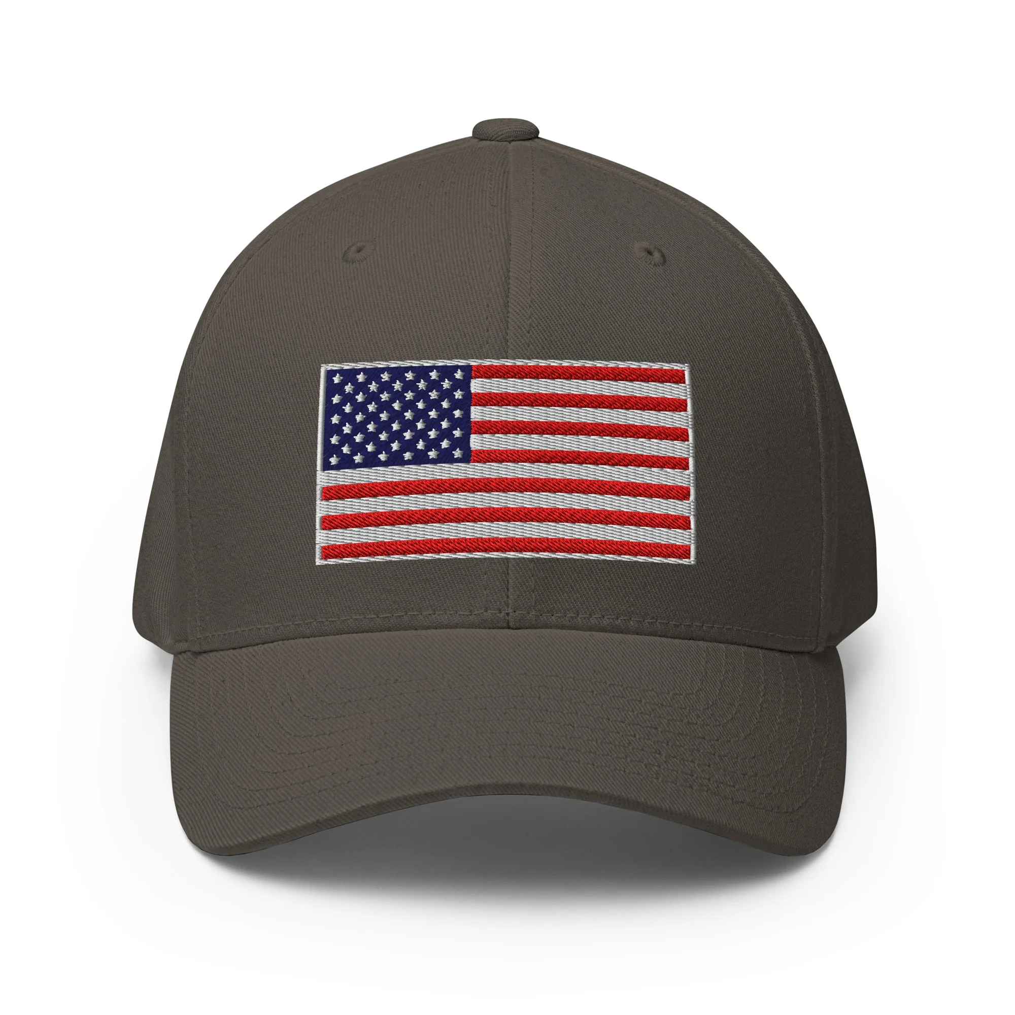 Stretch Fit Cap | Fully Embroidered American Flag Hat - Image 42