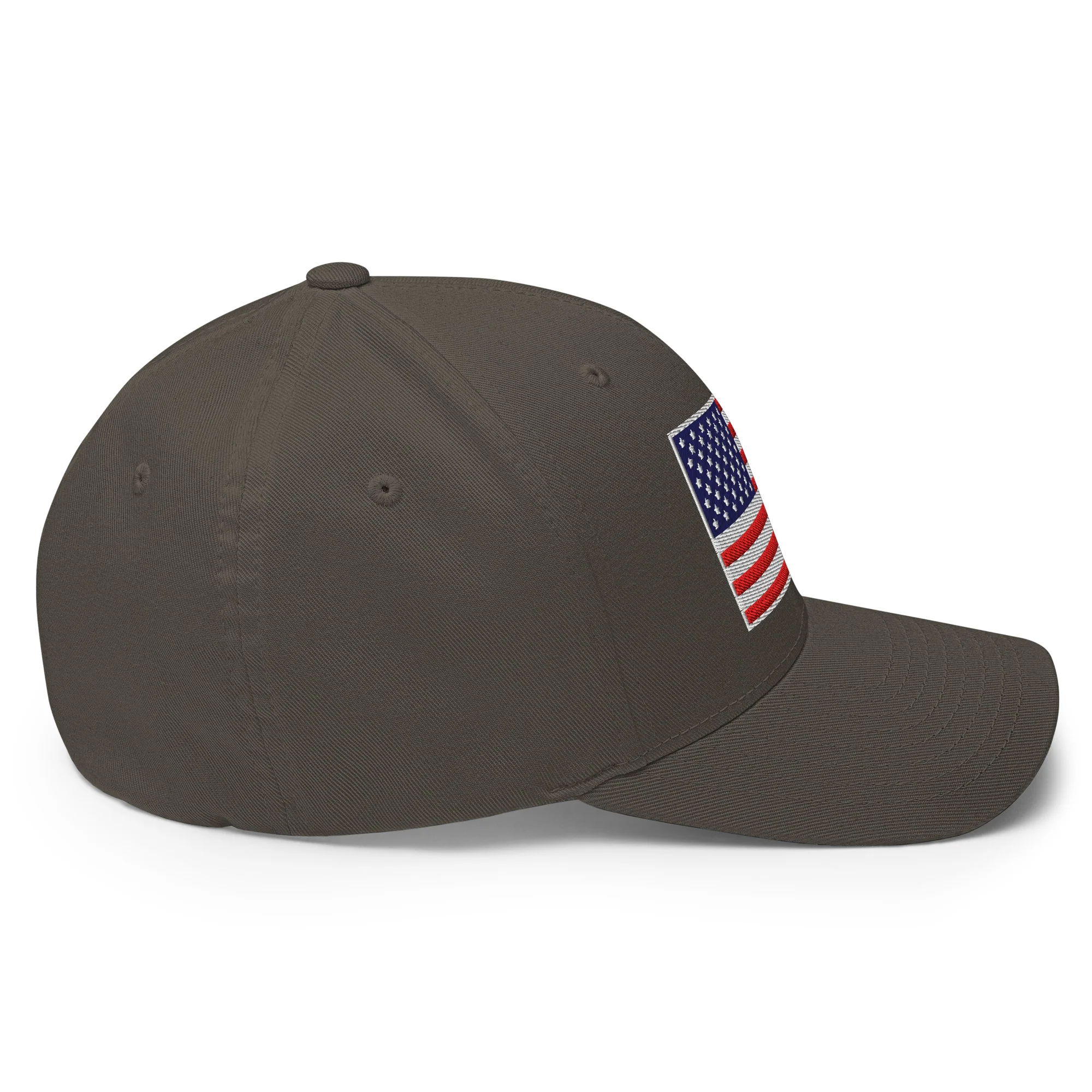 Stretch Fit Cap | Fully Embroidered American Flag Hat - Image 46