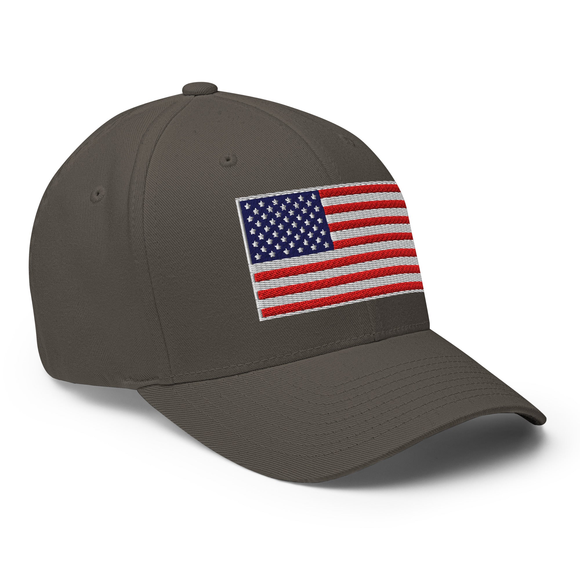 Stretch Fit Cap | Fully Embroidered American Flag Hat - Image 47