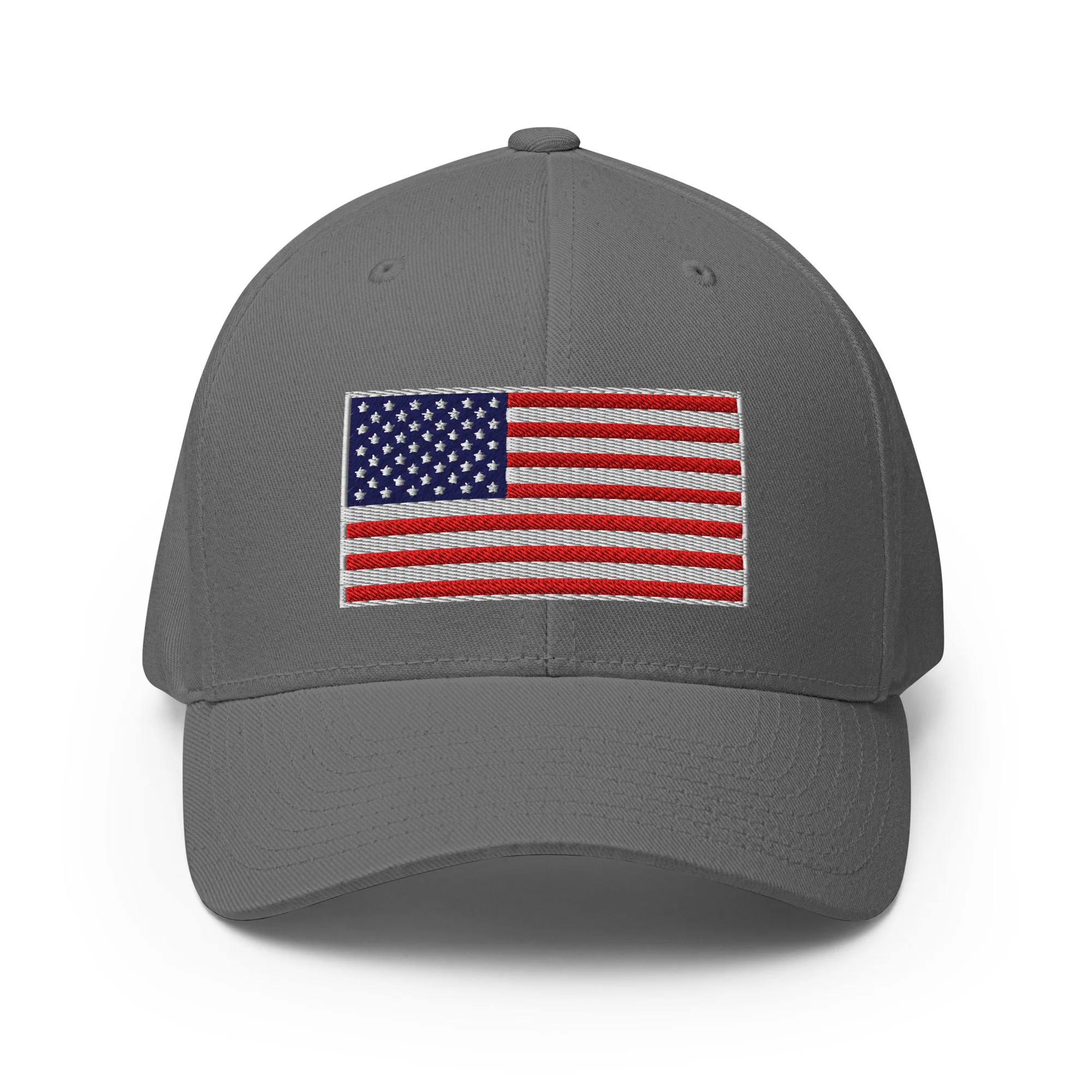 Stretch Fit Cap | Fully Embroidered American Flag Hat - Image 56
