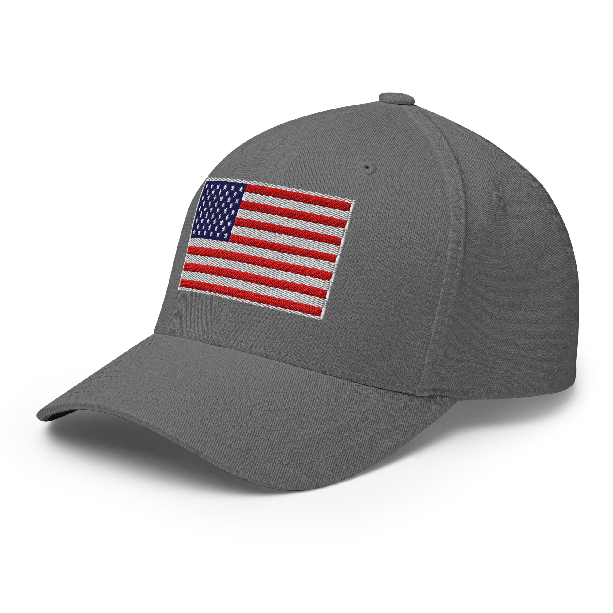 Stretch Fit Cap | Fully Embroidered American Flag Hat - Image 59