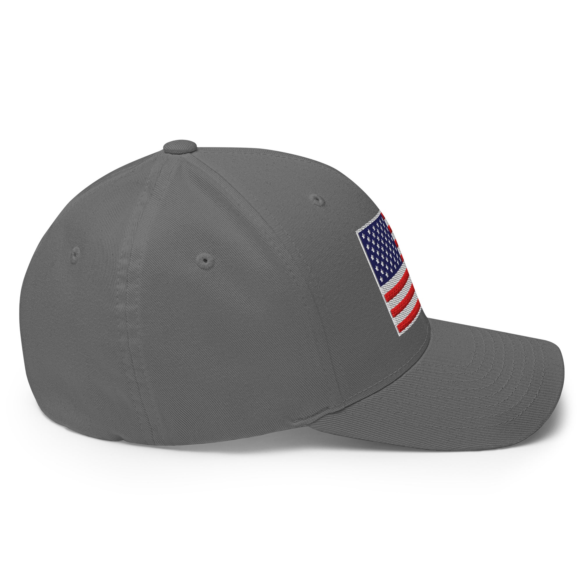 Stretch Fit Cap | Fully Embroidered American Flag Hat - Image 60