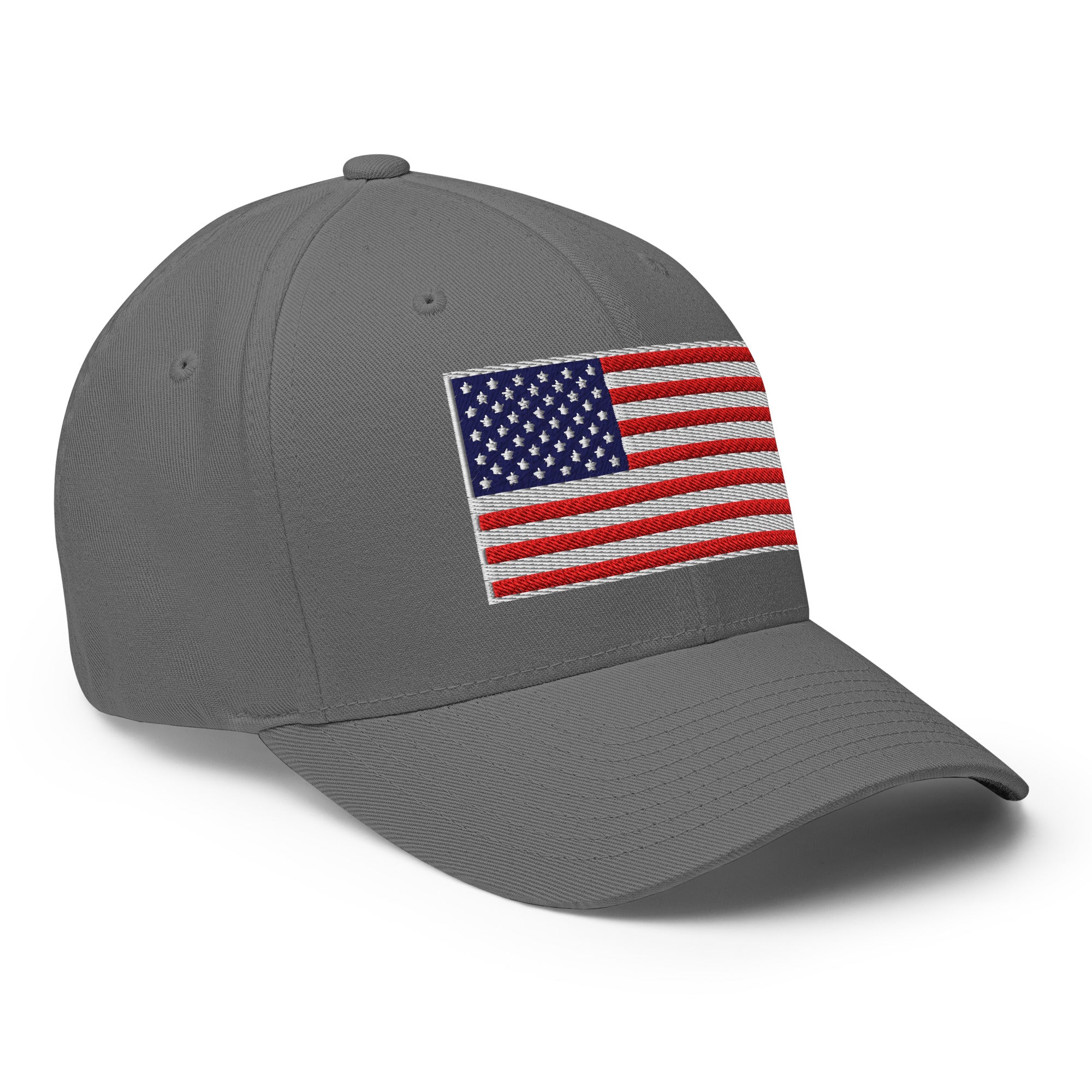 Stretch Fit Cap | Fully Embroidered American Flag Hat - Image 61