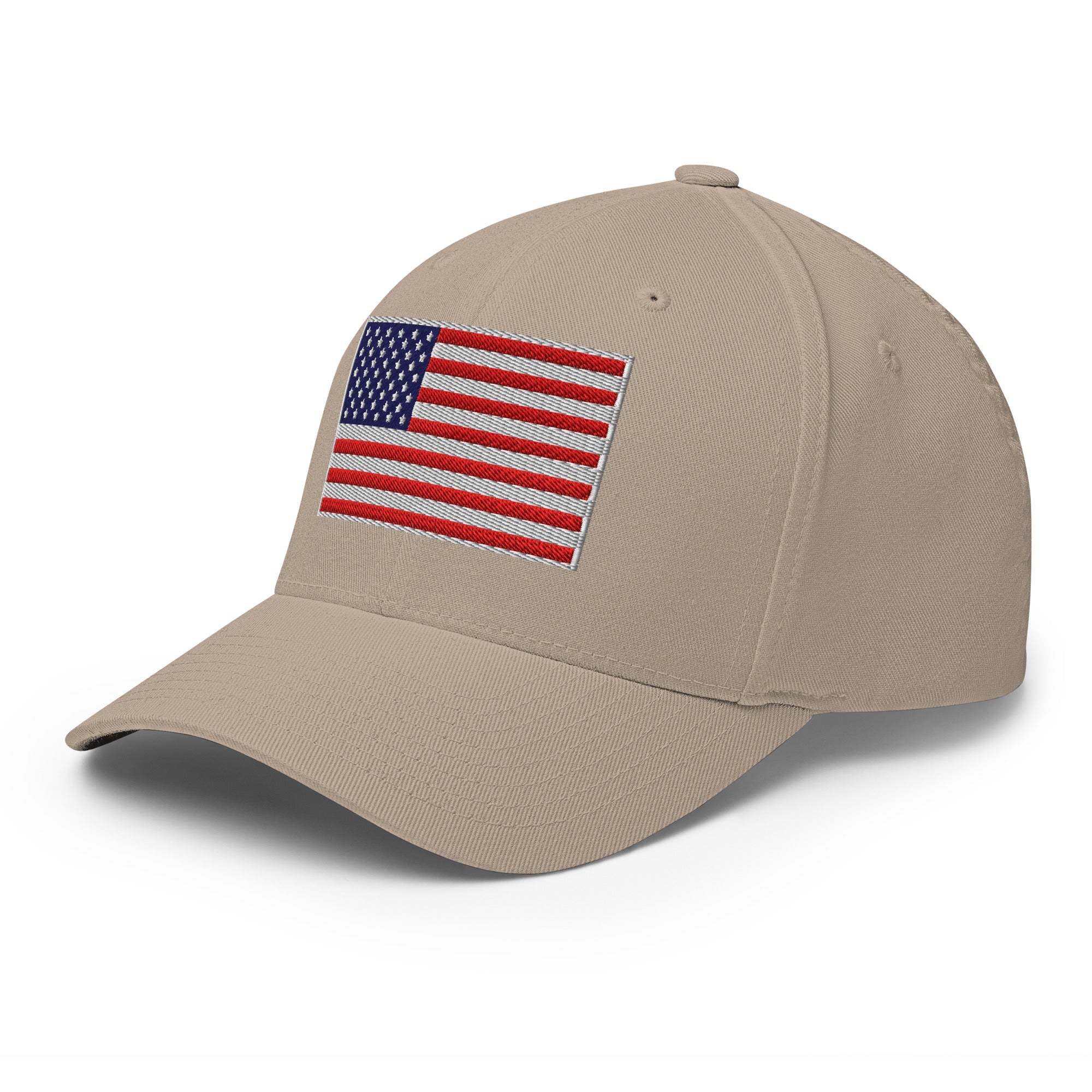 Stretch Fit Cap | Fully Embroidered American Flag Hat - Image 66