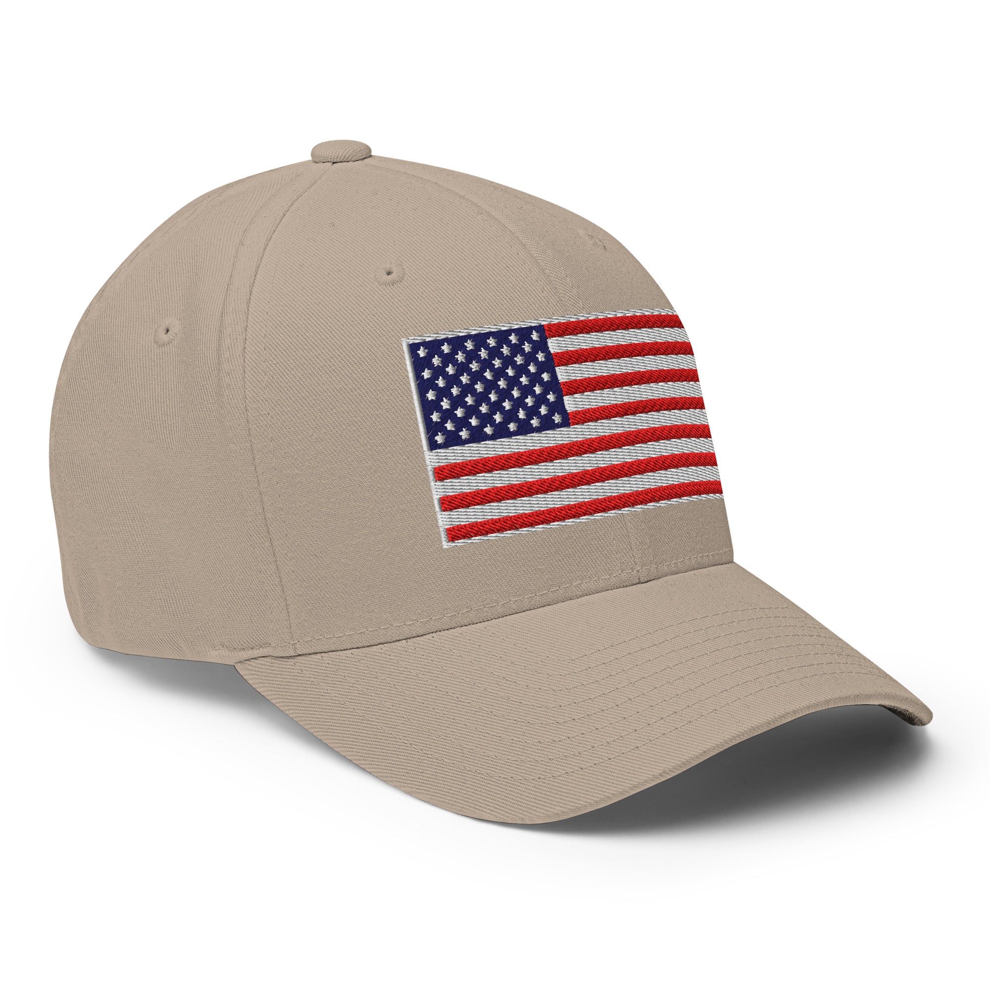 Stretch Fit Cap | Fully Embroidered American Flag Hat - Image 68