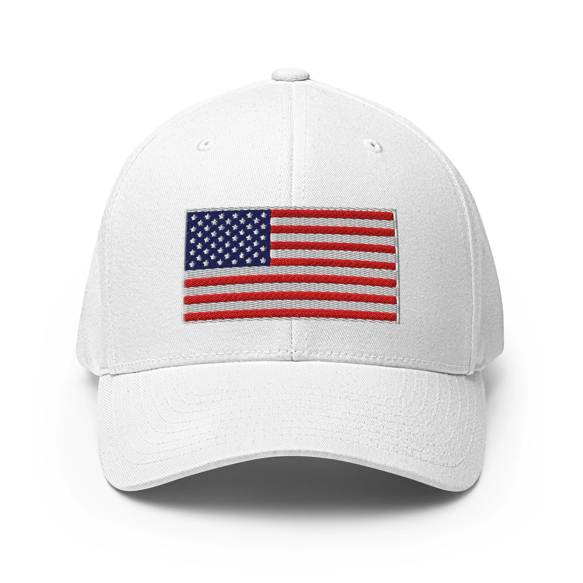 Stretch Fit Cap | Fully Embroidered American Flag Hat - Image 70