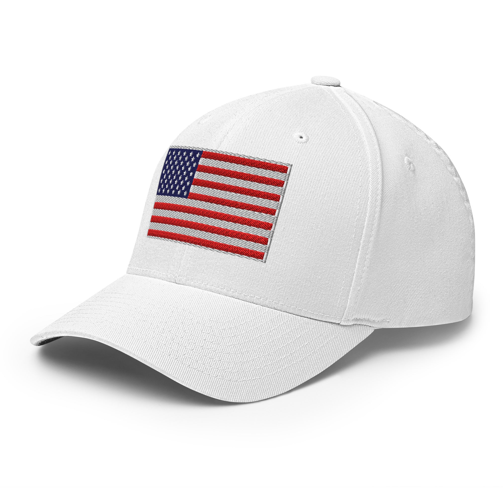 Stretch Fit Cap | Fully Embroidered American Flag Hat - Image 73