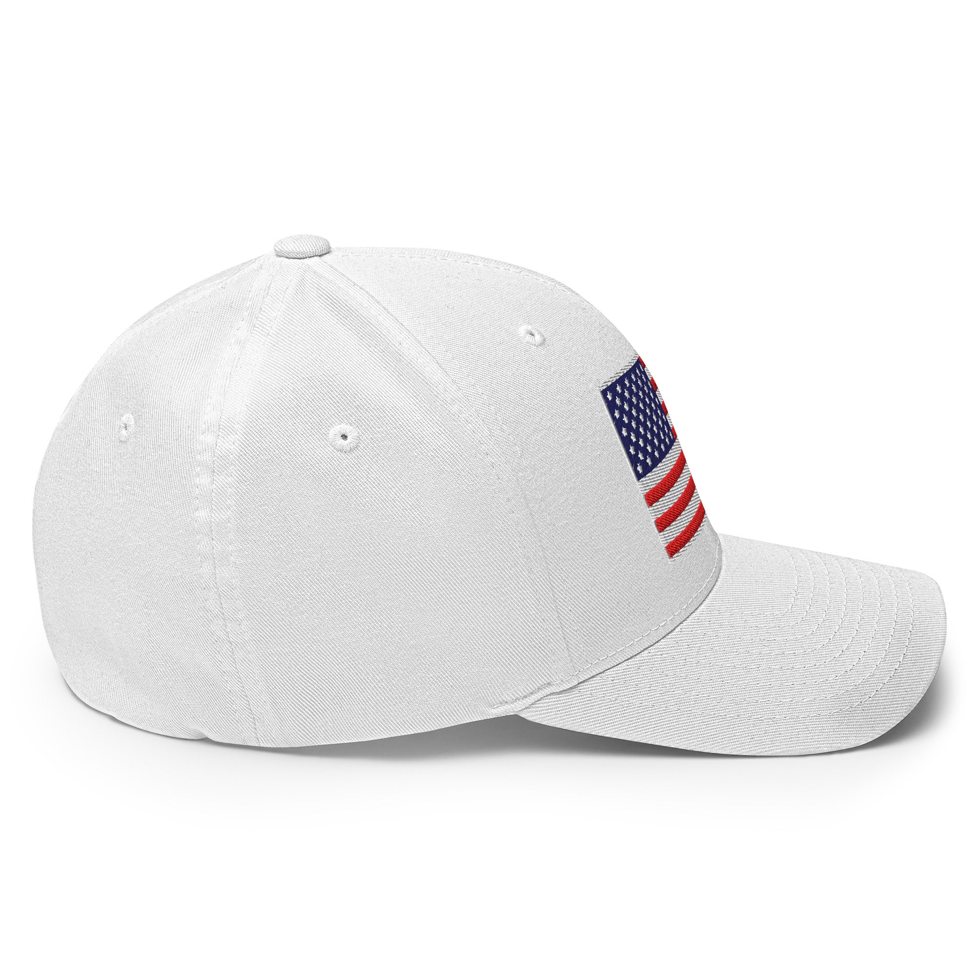 Stretch Fit Cap | Fully Embroidered American Flag Hat - Image 74