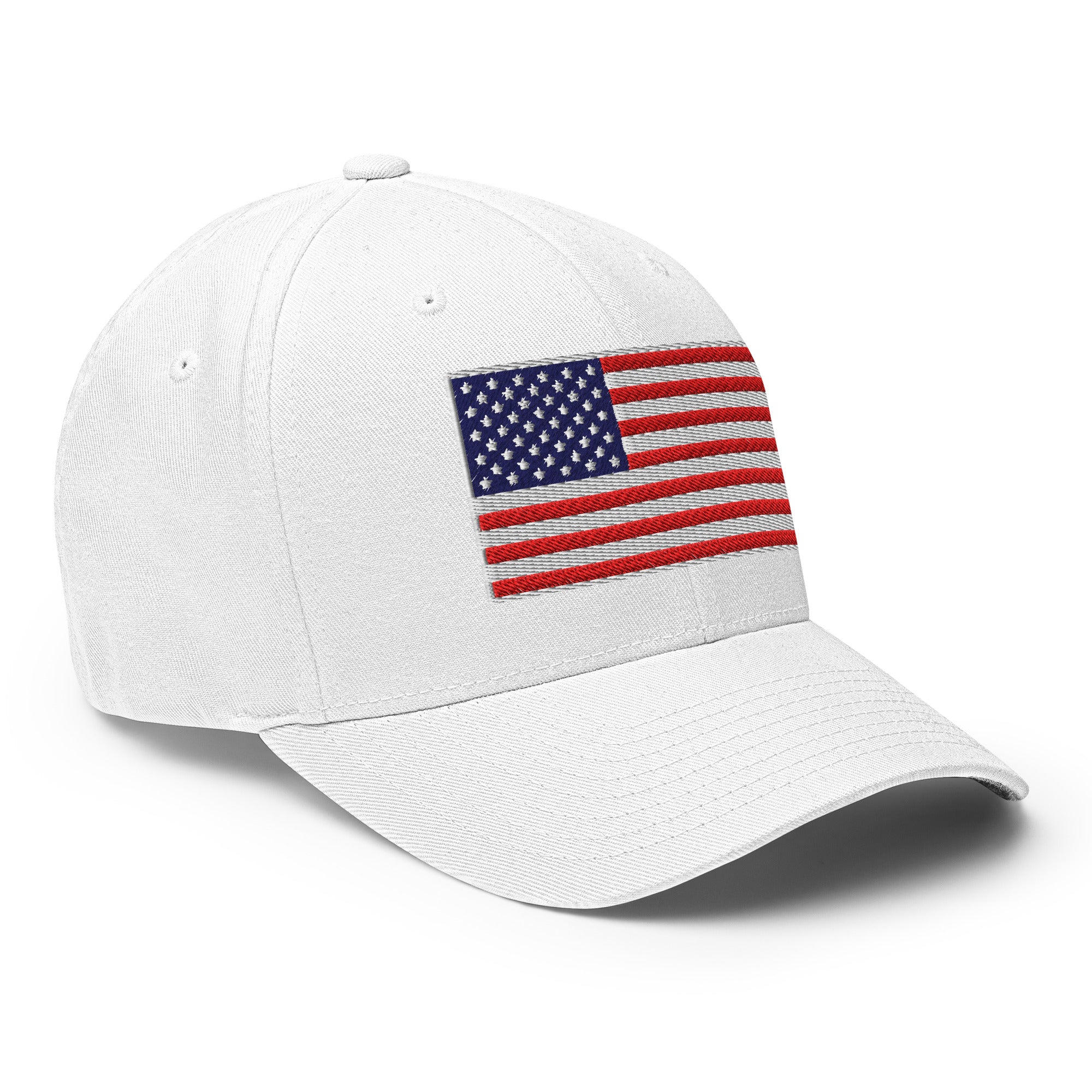Stretch Fit Cap | Fully Embroidered American Flag Hat - Image 75