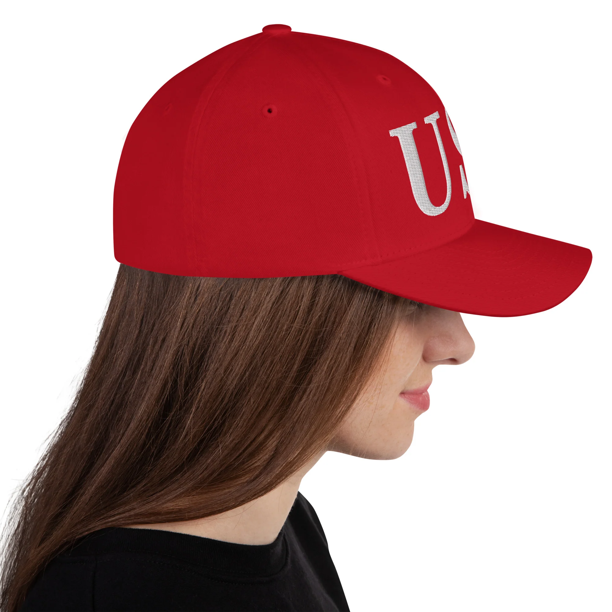 Flexfit Cap | White Embroidered USA - Image 12