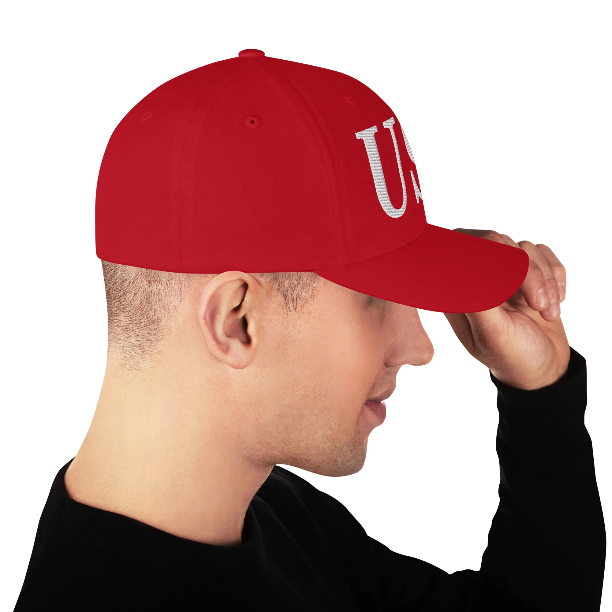 Flexfit Cap | White Embroidered USA - Image 14