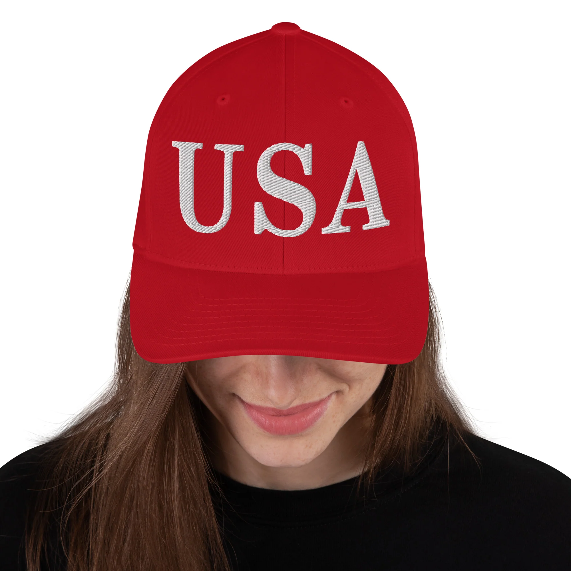 Flexfit Cap | White Embroidered USA - Image 8