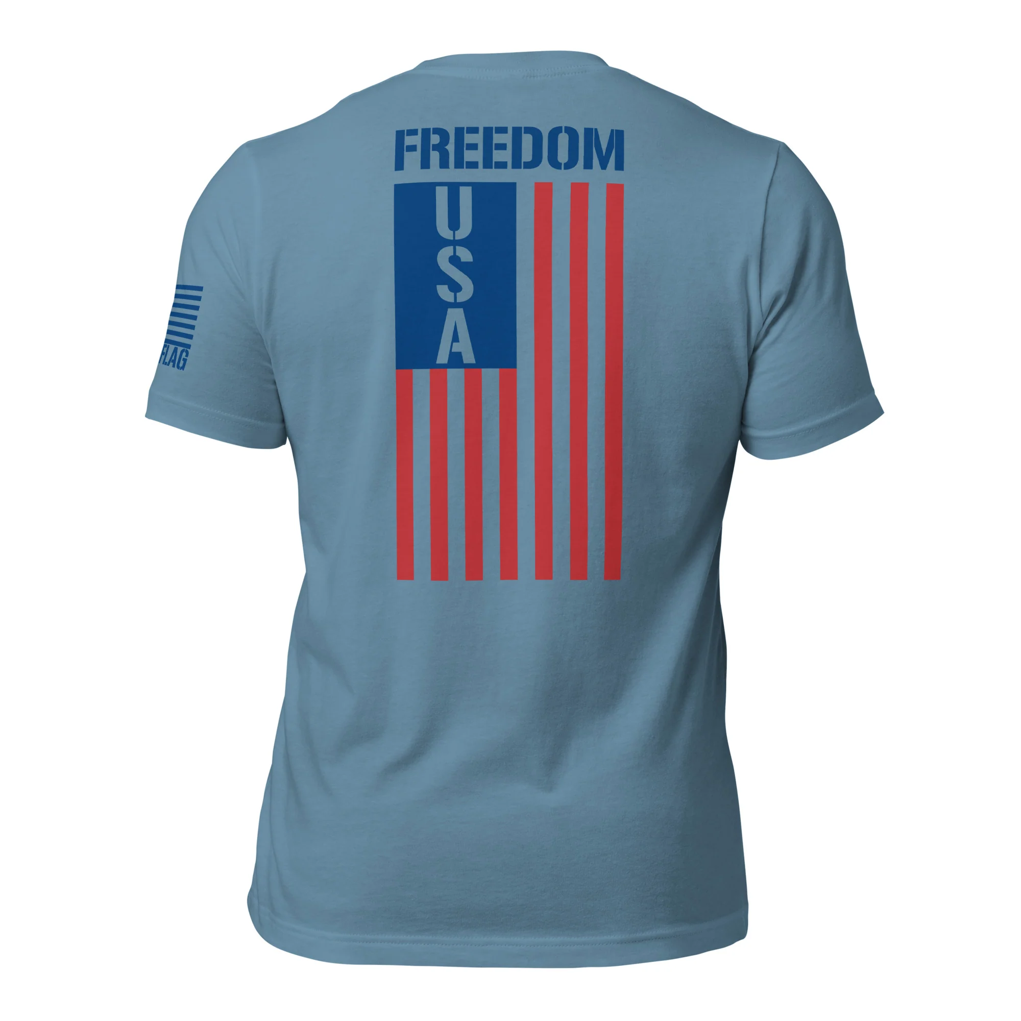 Freedom USA Flag T-Shirt | Unisex | Red & Blue DTG Printing - Image 30