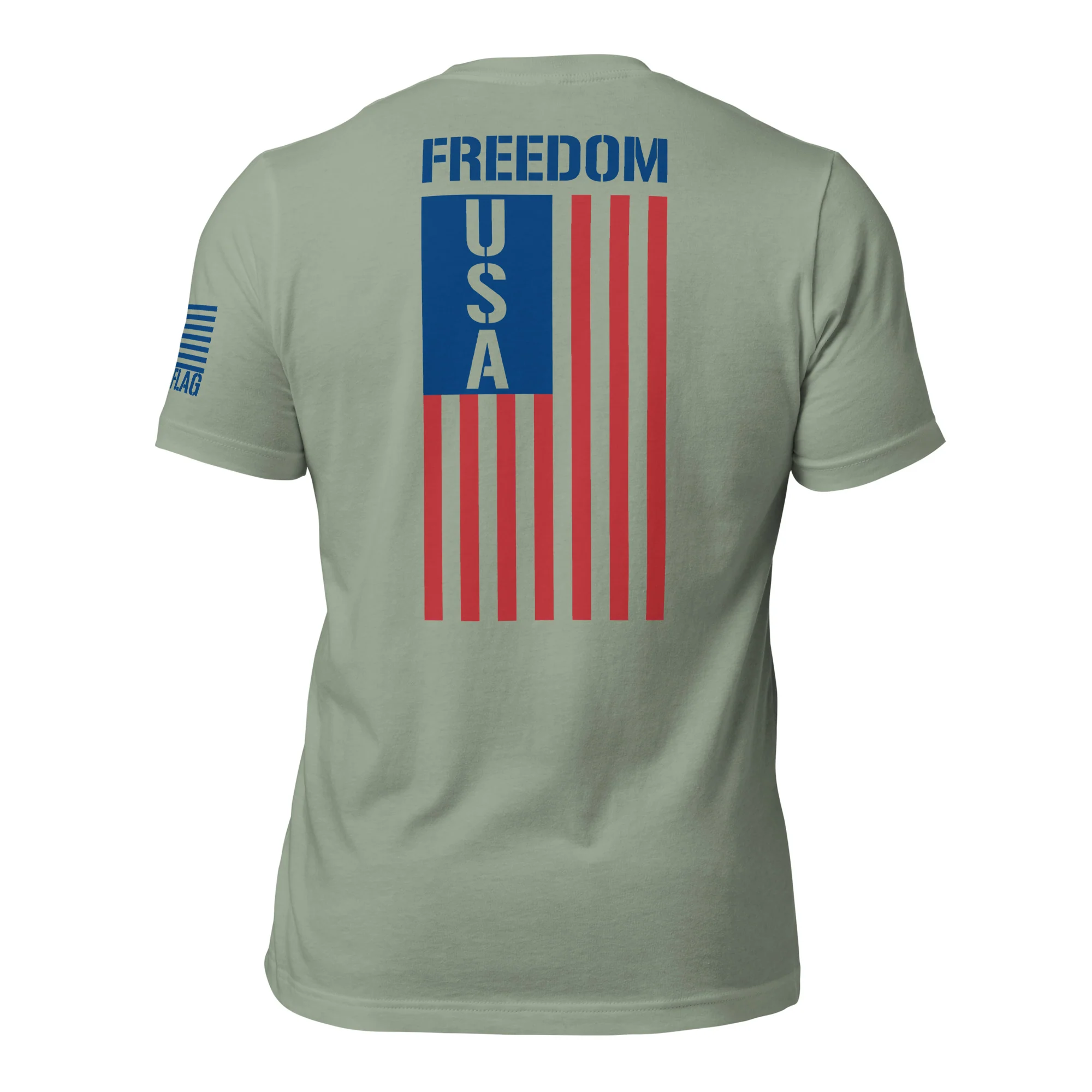 Freedom USA Flag T-Shirt | Unisex | Red & Blue DTG Printing - Image 36