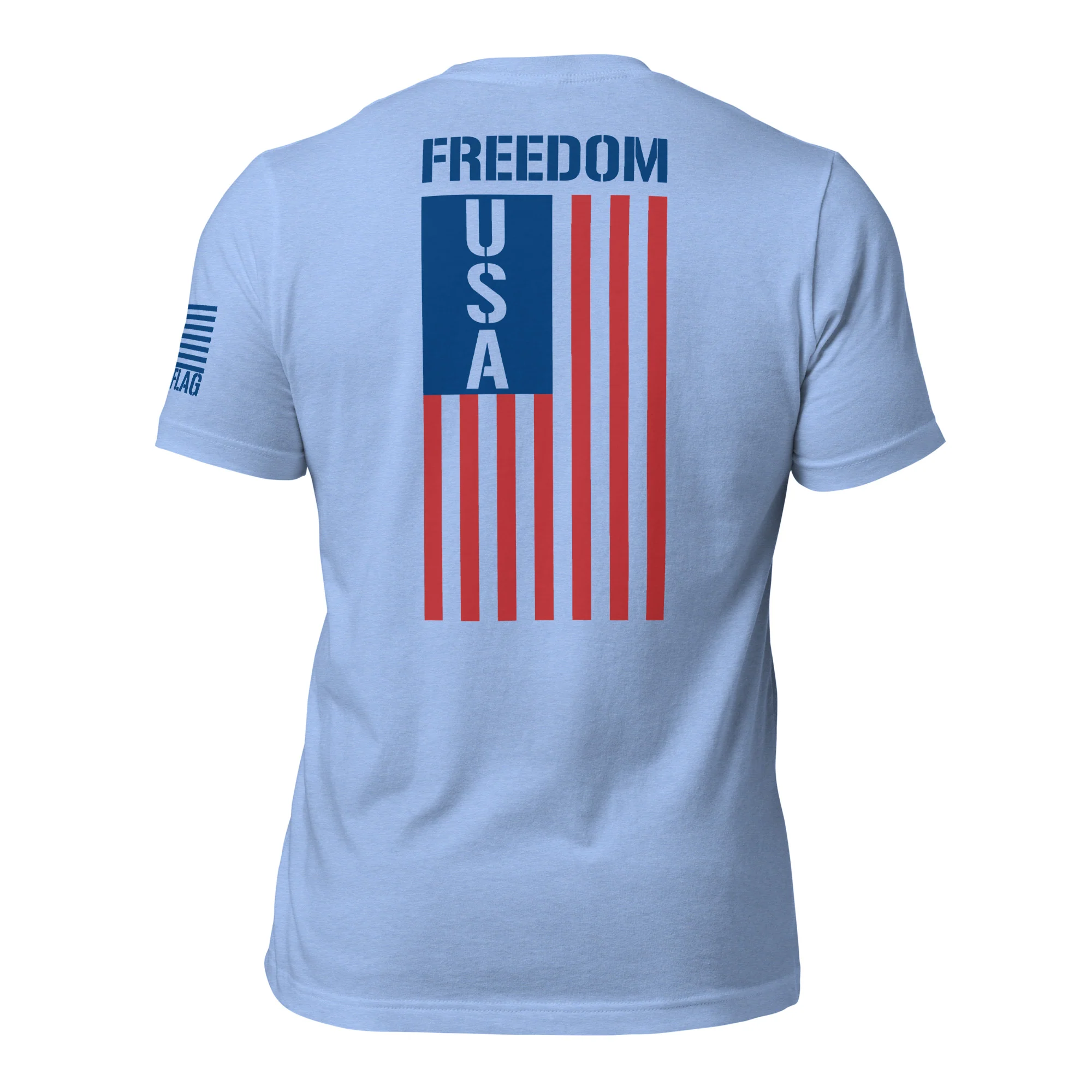 Freedom USA Flag T-Shirt | Unisex | Red & Blue DTG Printing - Image 48