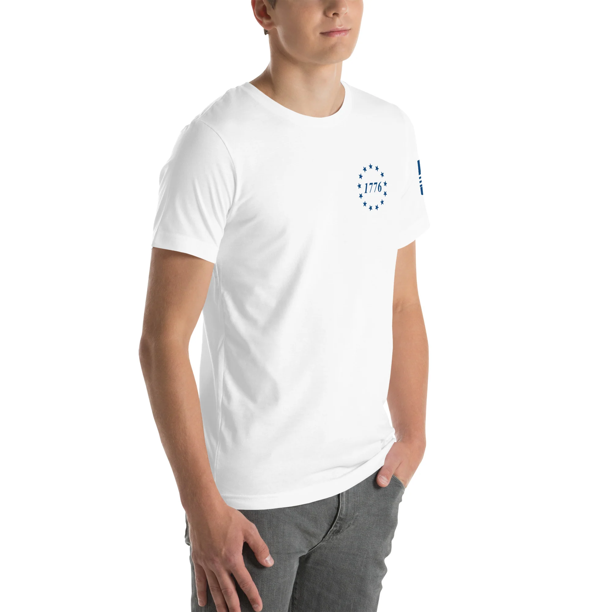 Freedom USA Flag T-Shirt | Unisex | Red & Blue DTG Printing - Image 7