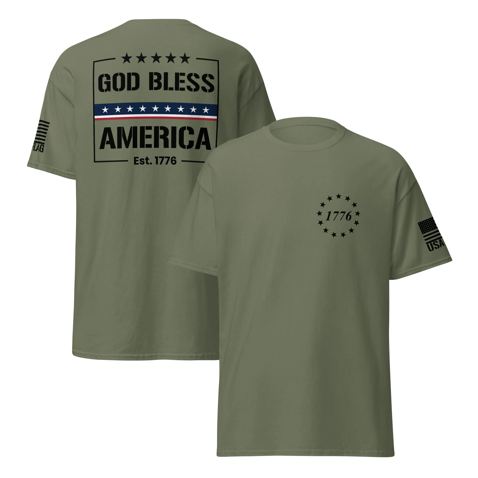 God Bless America T-Shirts | Unisex Classic Tees | Gildan 5000 - Image 11