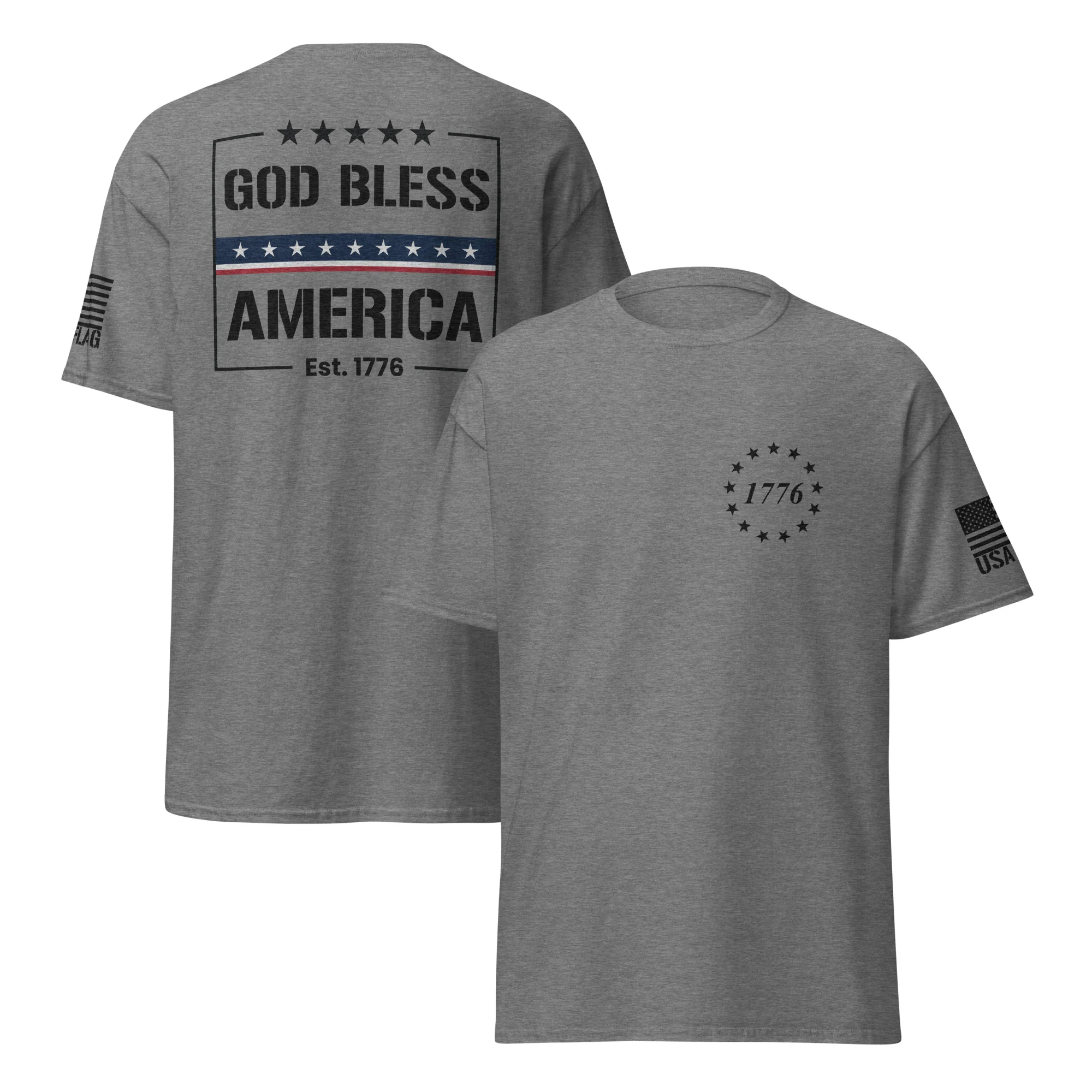 God Bless America T-Shirts | Unisex Classic Tees | Gildan 5000 - Image 14