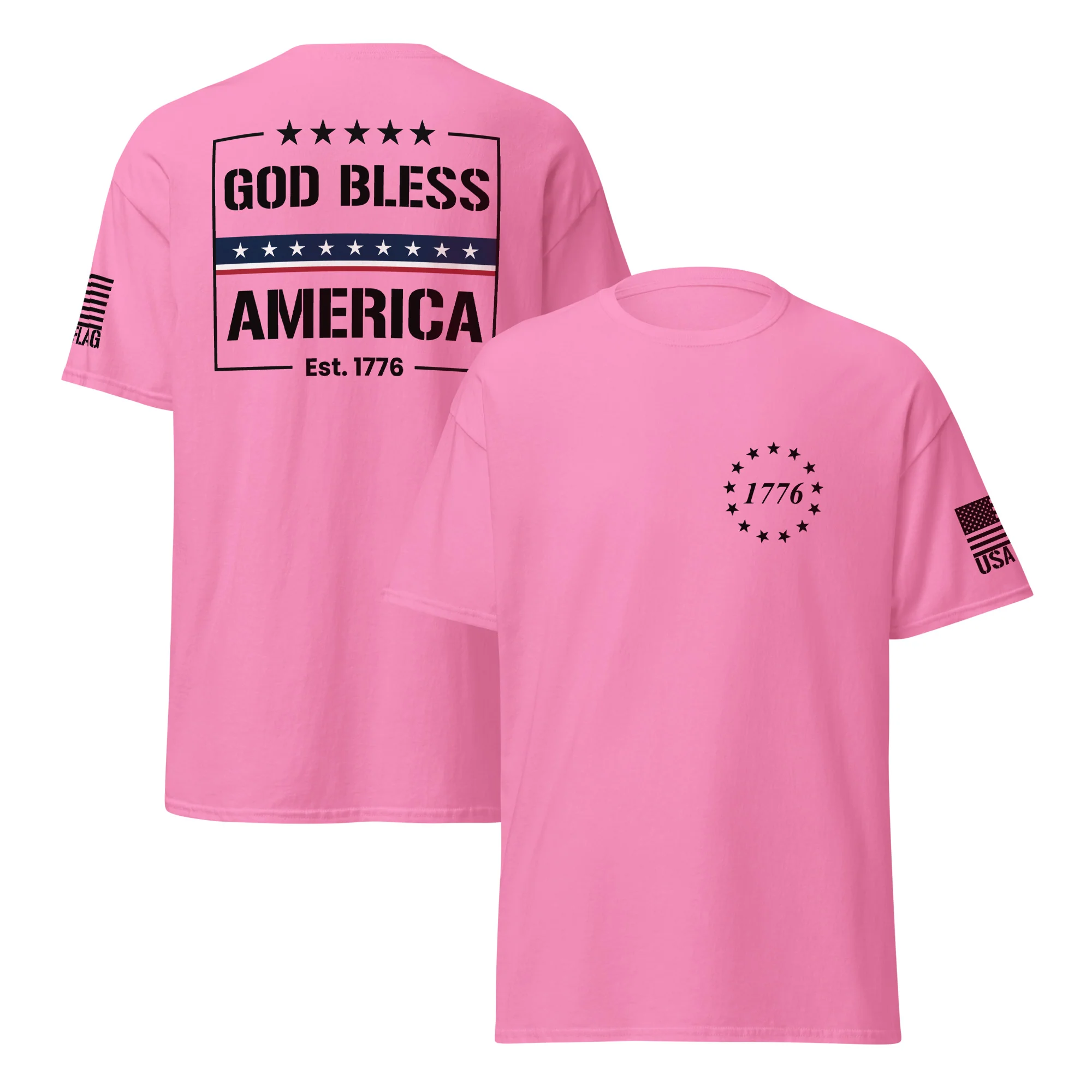 God Bless America T-Shirts | Unisex Classic Tees | Gildan 5000 - Image 16